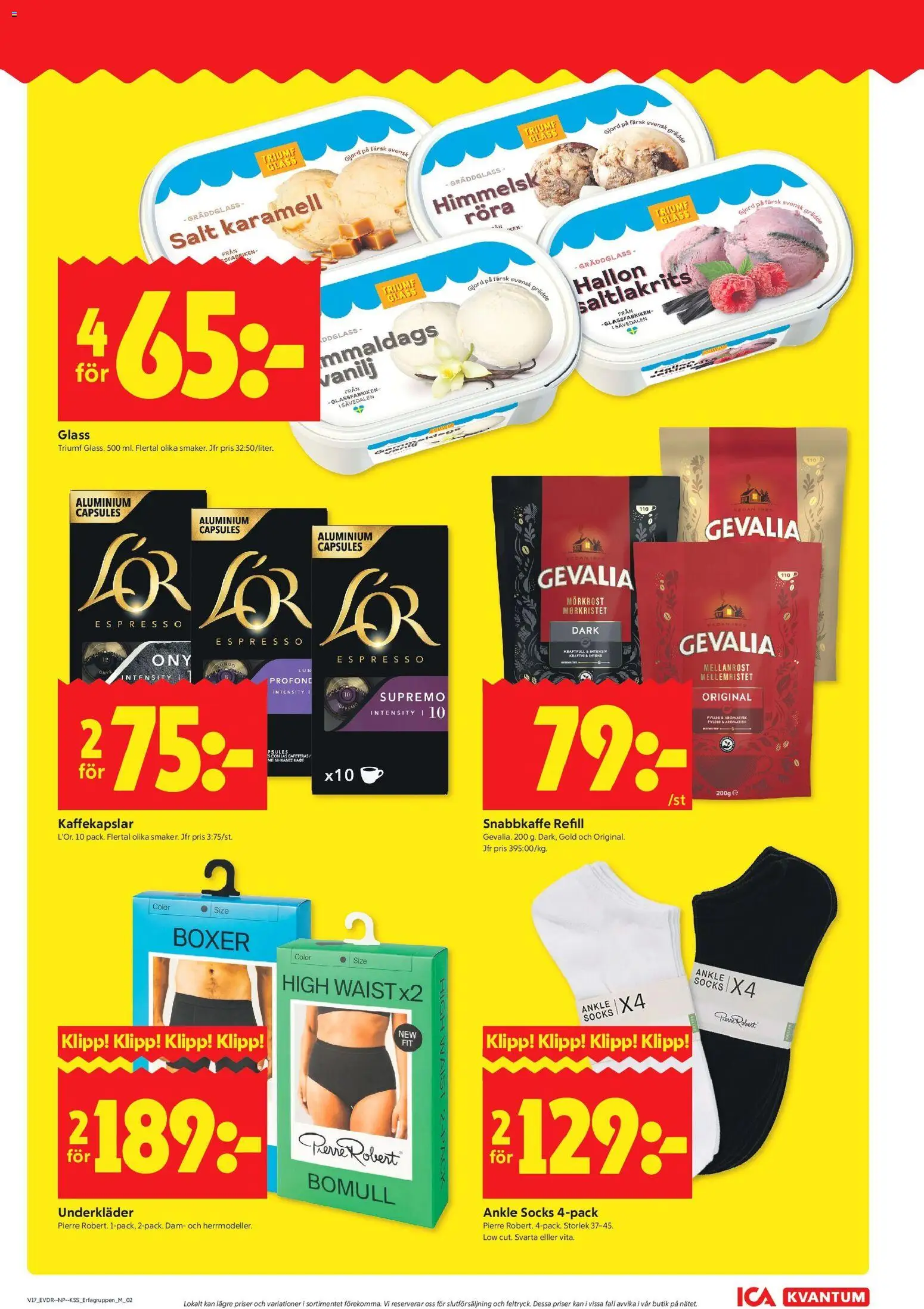 ICA Kvantum reklamblad aktuell från 20.04.2026 | Sida: 7 | Produkter: Salt, Kaffekapslar, Hallon, Grädde
