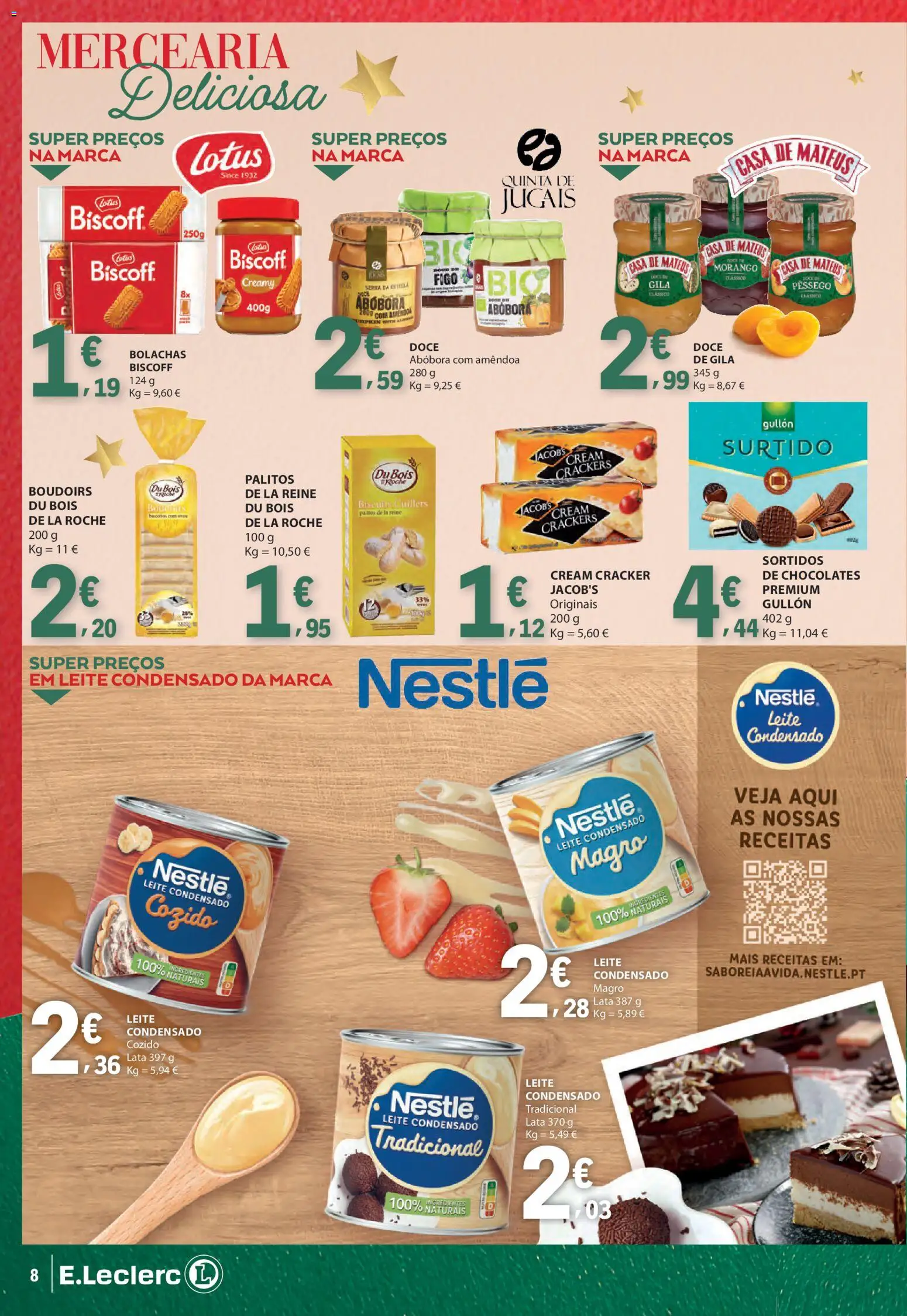 E.Leclerc - Folheto Presentes de Natal │ válido de 02.12.2025 | Página: 8 | Produtos: Chocolates, Leite condensado, Nestlé, Abóbora