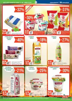 ČIA MARKET leidinys galioja nuo 18.11.2025 | Puslapis: 4 | Prekių: Sūrelis, Pienas, Jogurtas, Grietinė