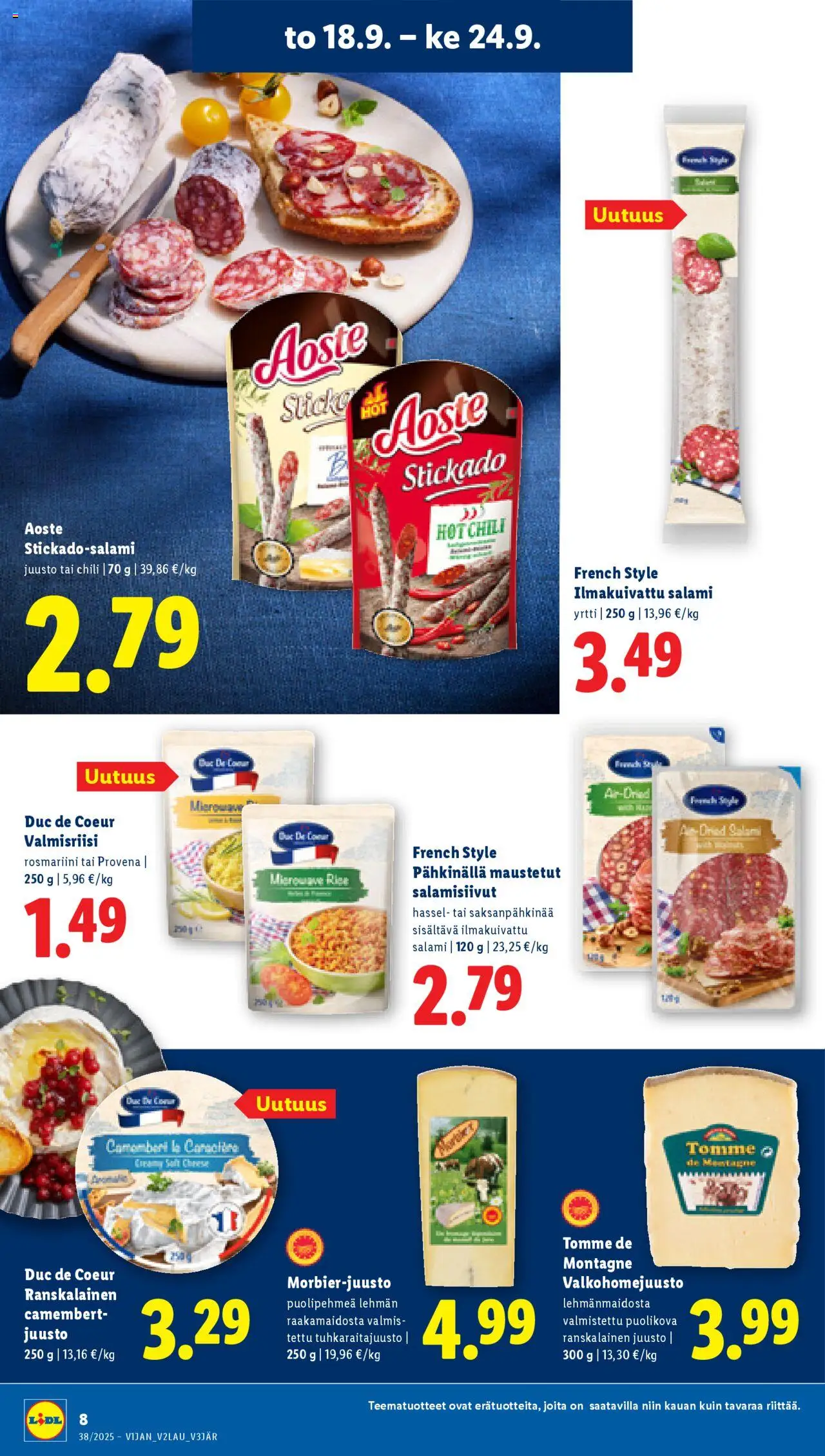 Lidl tarjoukset – voimassa 18.09.2025 alkaen | Sivu: 10 | Tuotteet: Chili, Juusto, Salami