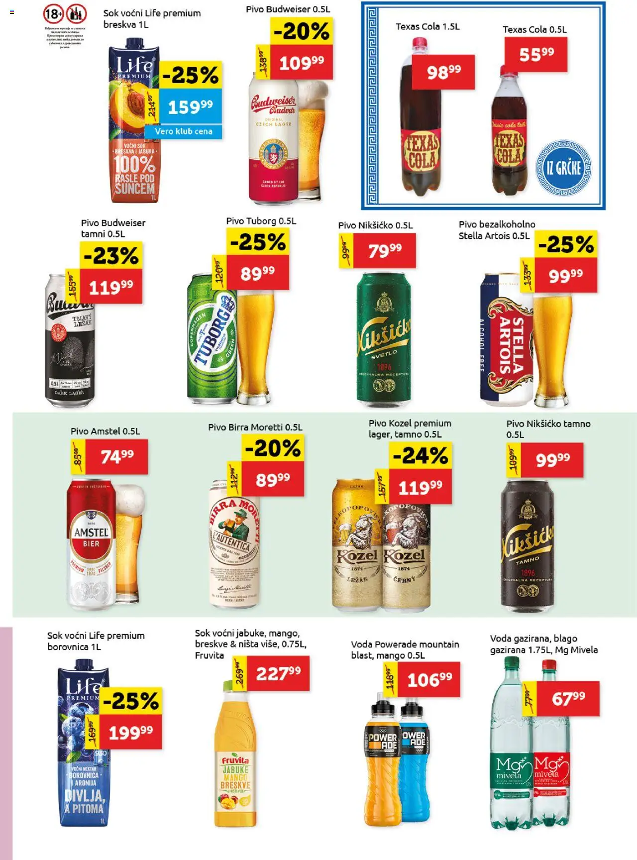SuperVERO katalog - važi od 18.09.2025 | Strana: 19 | Proizvode: Birra Moretti, Amstel, Nektar, Jabuke
