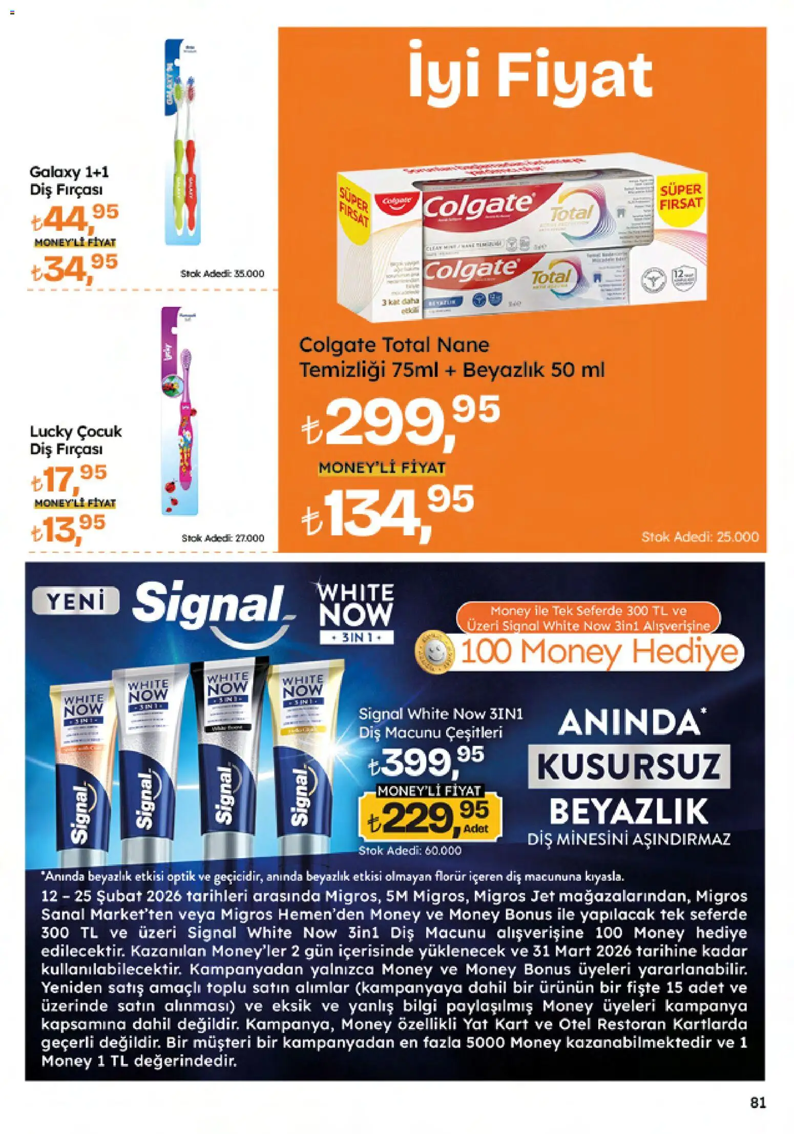 Migros Katalog - Migroskop - 12.02.2026 tarihinden itibaren geçerlidir | Sayfa: 81 | Ürünler: Diş macunu, Diş fırçası, Nane