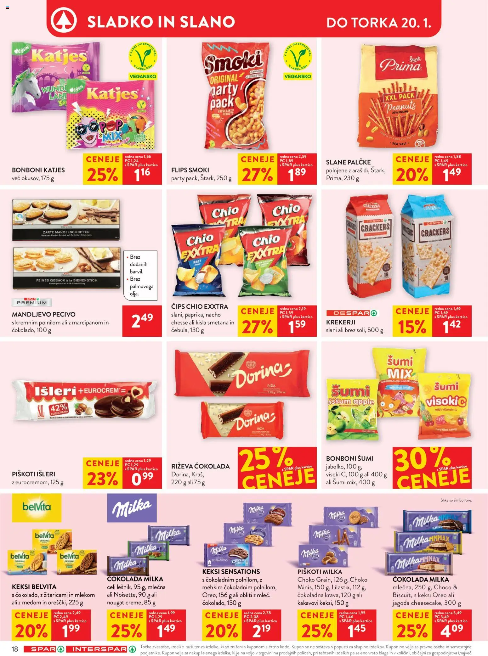 Novi Spar katalog ponudbe – veljaven od 14.01.2026 | Stran: 23 | Izdelki: Keksi, Suši, Smetana, Piskoti
