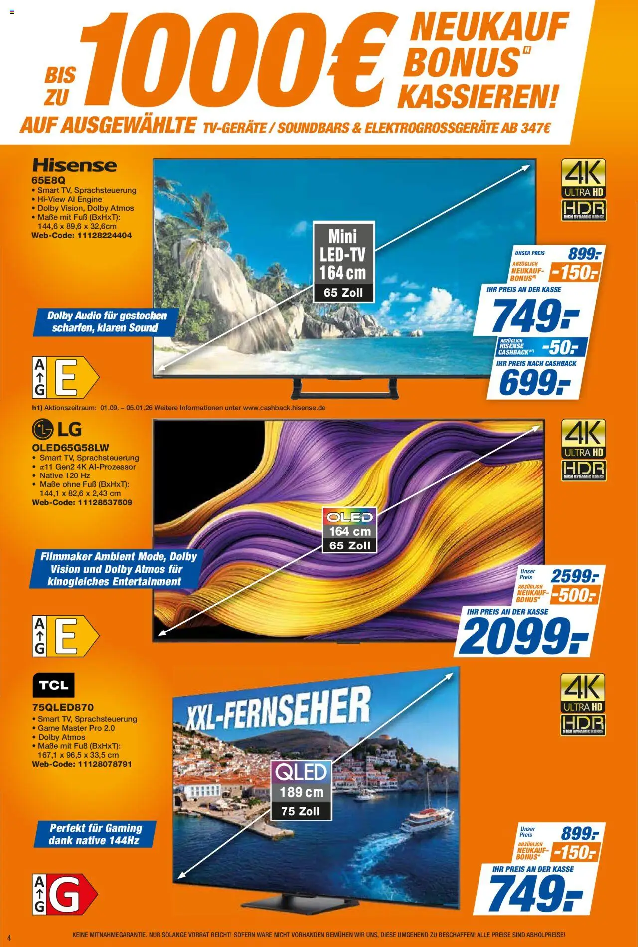 Expert Prospekt 	 – gültig ab 05.09.2025 | Seite: 4 | Produkte: Hisense, Audio