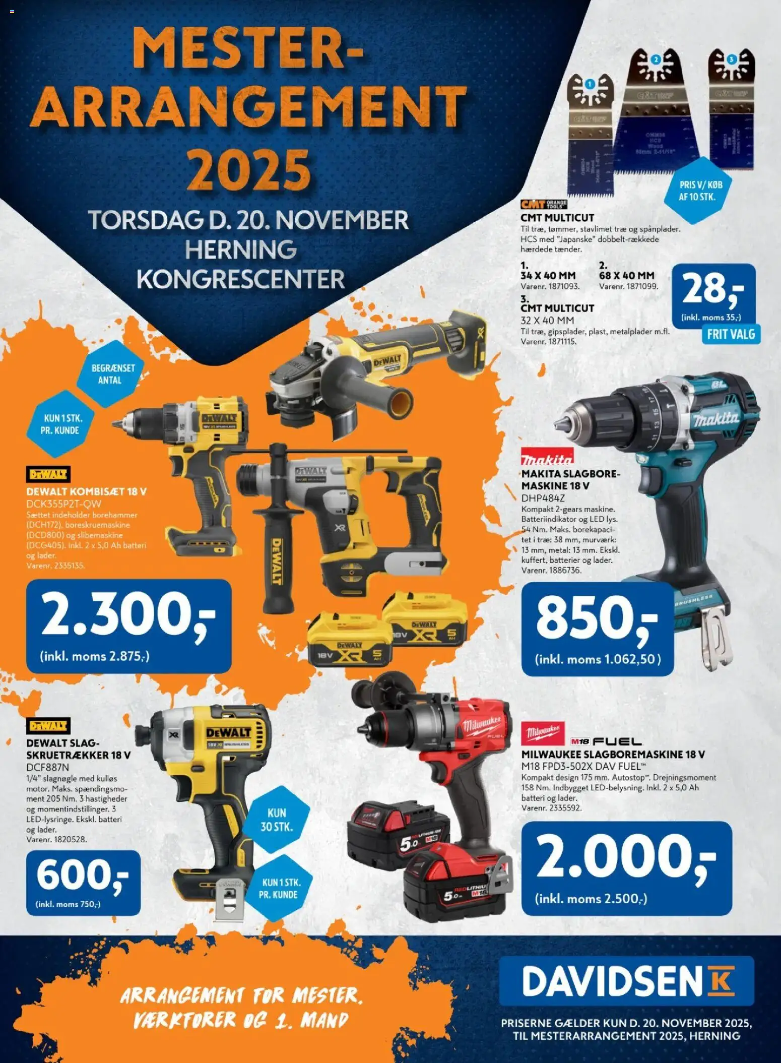 Davidsen tilbudsavis – gyldig fra 20.11.2025 | Side: 1 | Produkter: Skruetrækker, Batterier, Batteri
