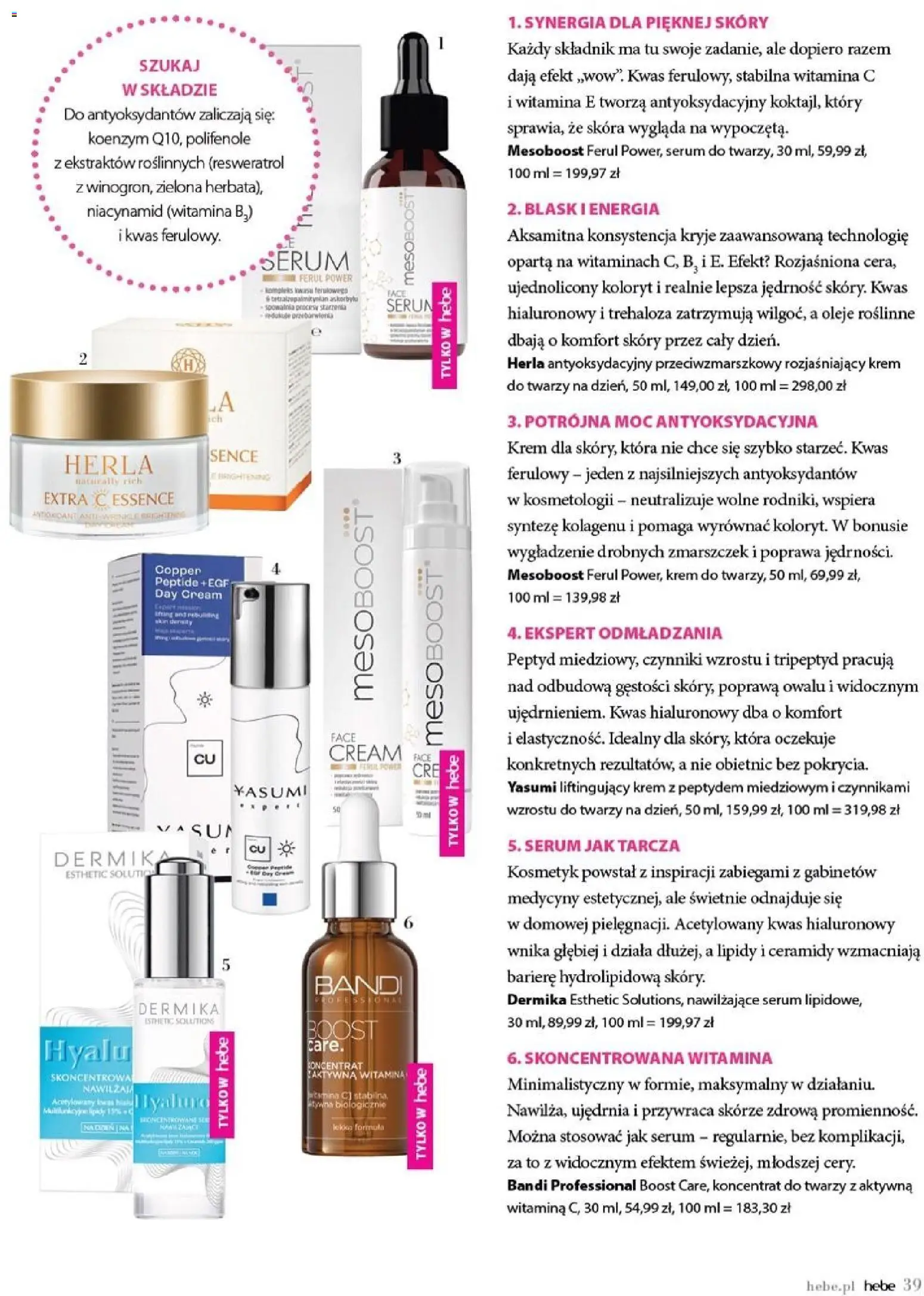 Hebe gazetka - Magazyn od 01.03.2026 | Strona: 39 | Produkty: Krem, Krem do twarzy