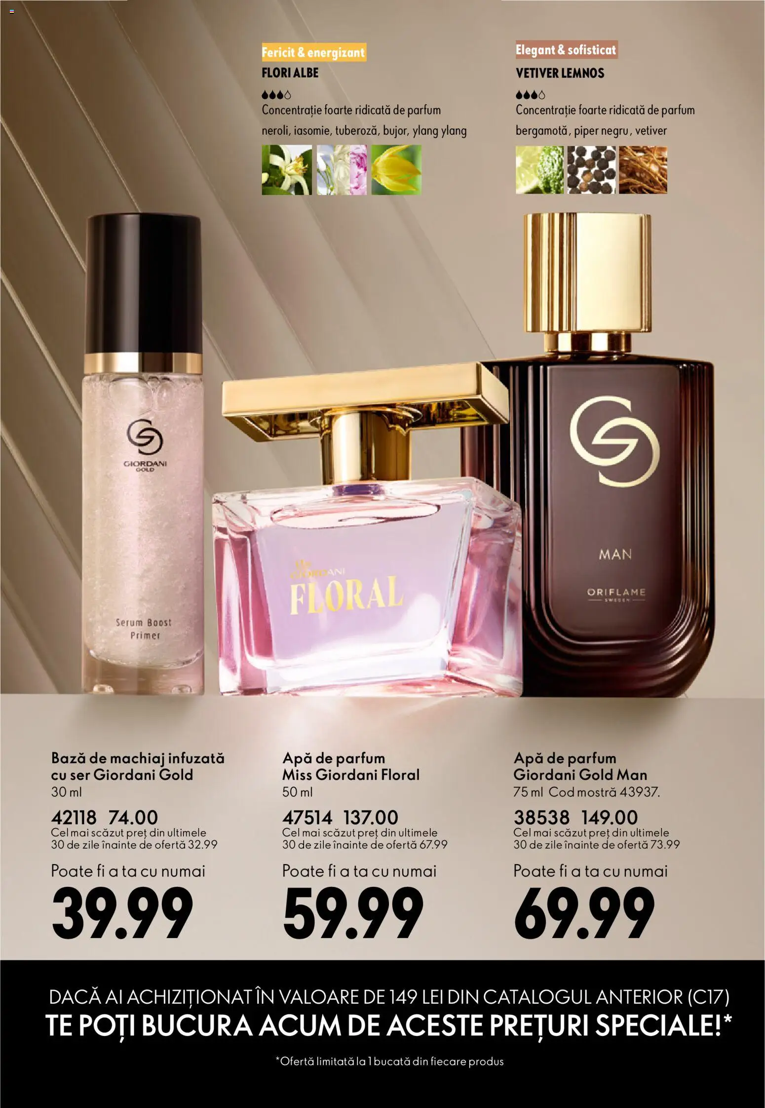 Noul catalog Oriflame – valabil de la 23.12.2025 | Pagină: 163 | Produse: Serum, Bază de machiaj, Parfum, Machiaj