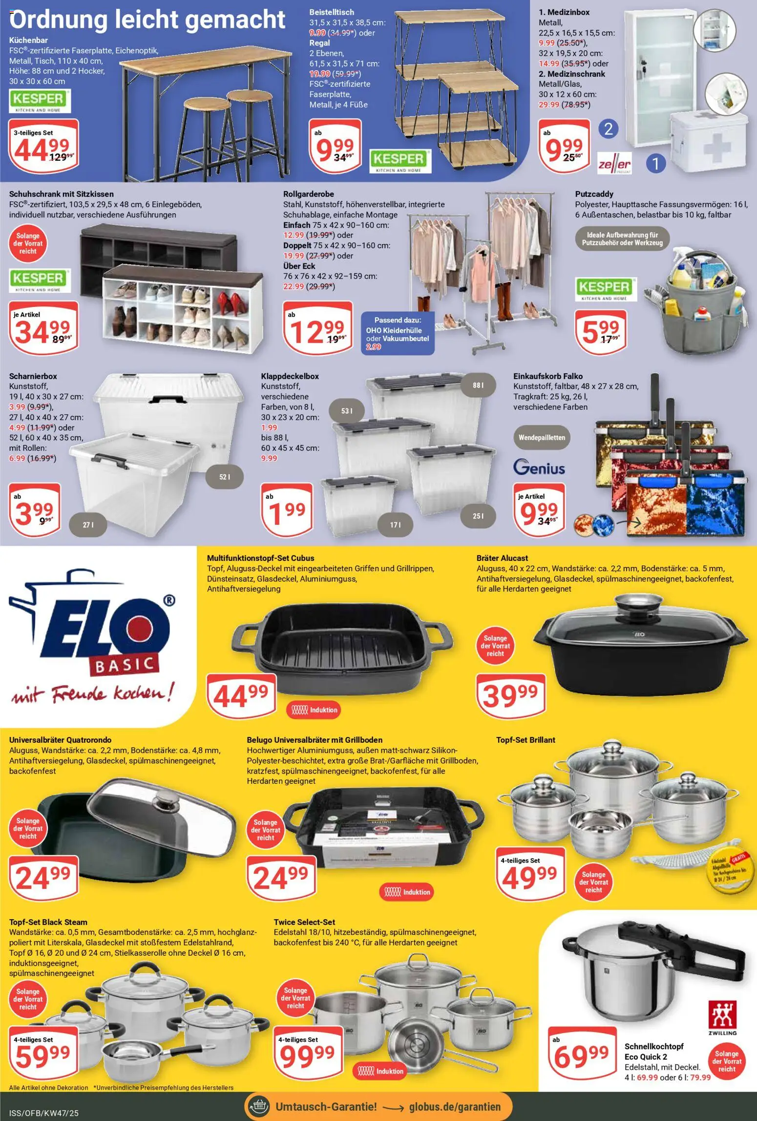 Globus Prospekt 	 – gültig ab 17.11.2025 | Seite: 23 | Produkte: Beistelltisch, Regal