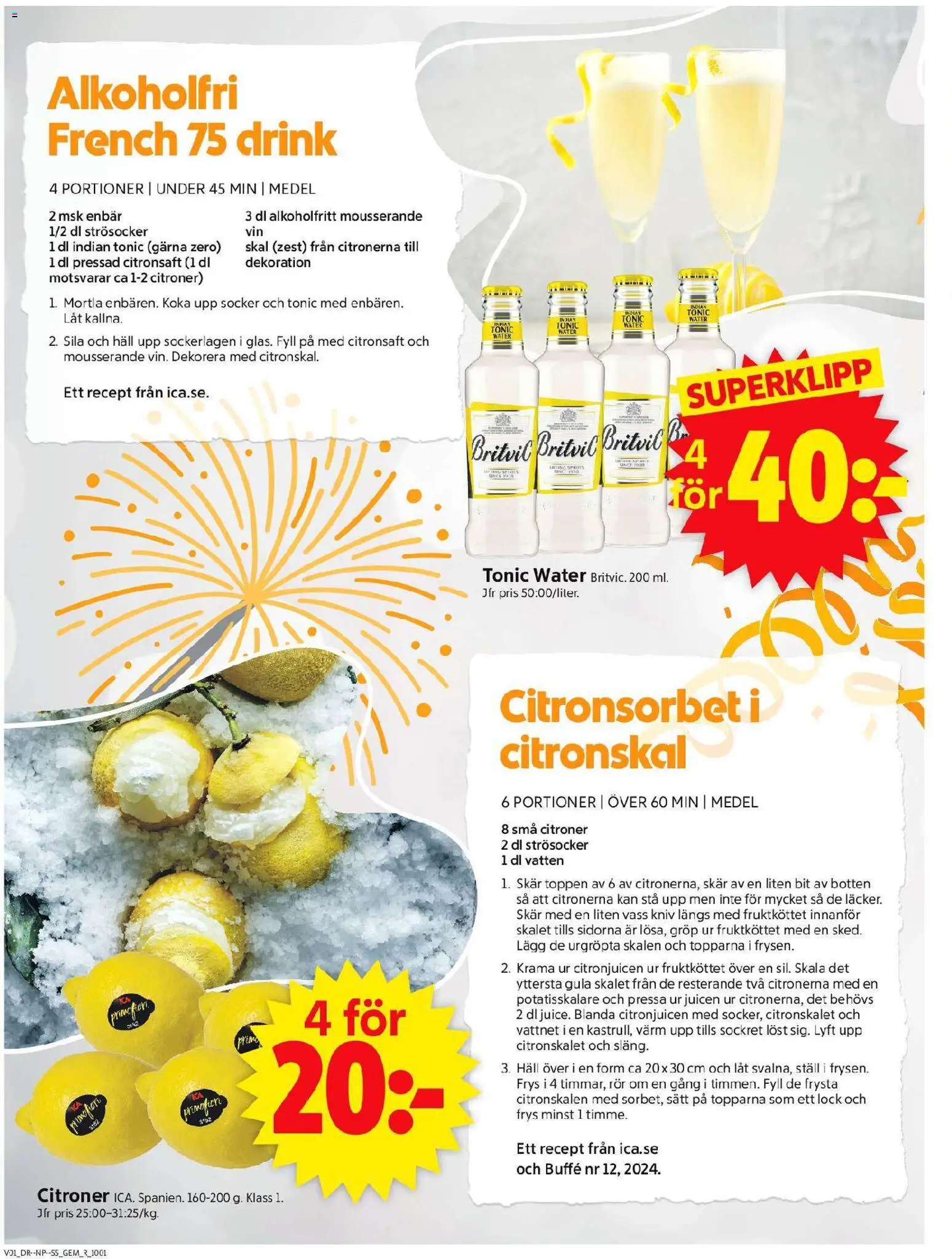 ICA Supermarket reklamblad aktuell från 29.12.2025 | Sida: 6 | Produkter: Gem, Strösocker, Häll, Frys