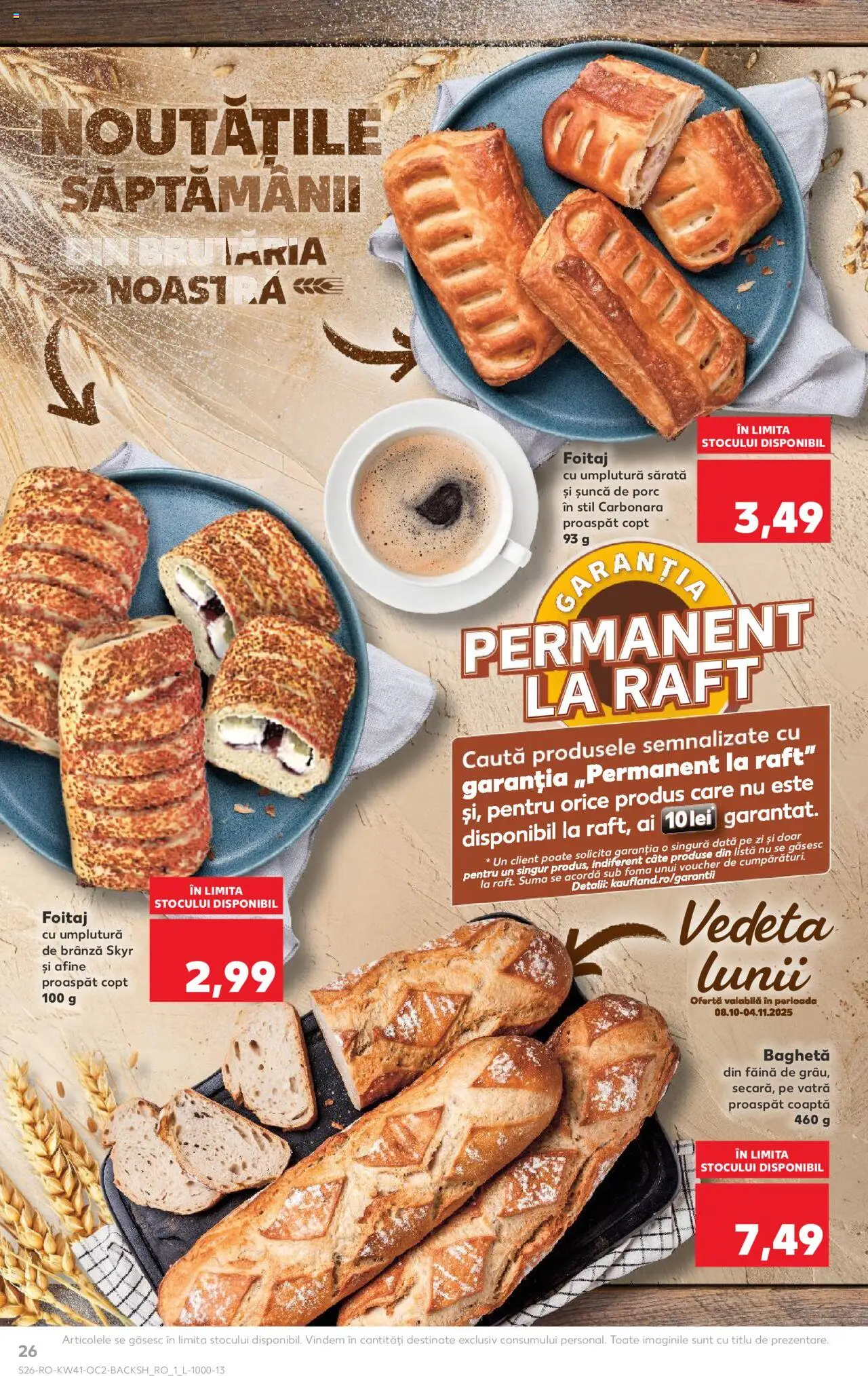 Noul catalog Kaufland – valabil de la 08.10.2025 | Pagină: 26 | Produse: Afine, Brânză, Șuncă, Făină