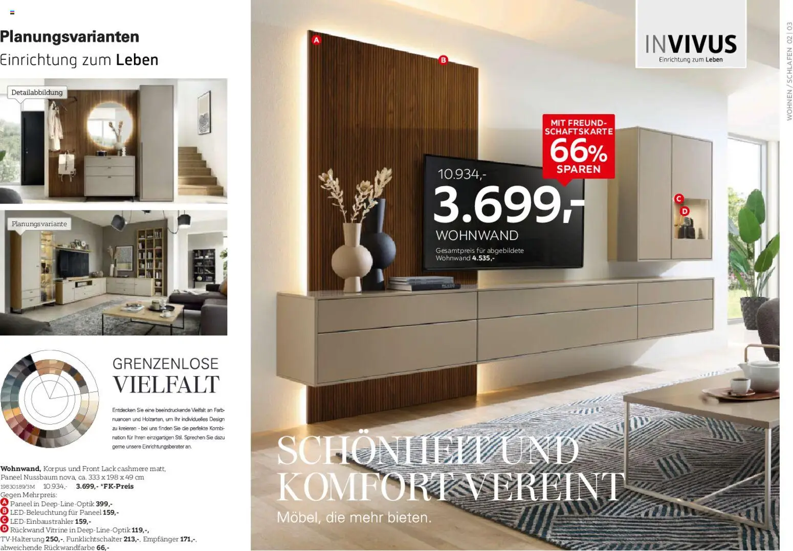 XXXL Lutz Invivus Spezial – gültig ab 01.03.2026 | Seite: 2 | Produkte: Wohnwand, Vitrine