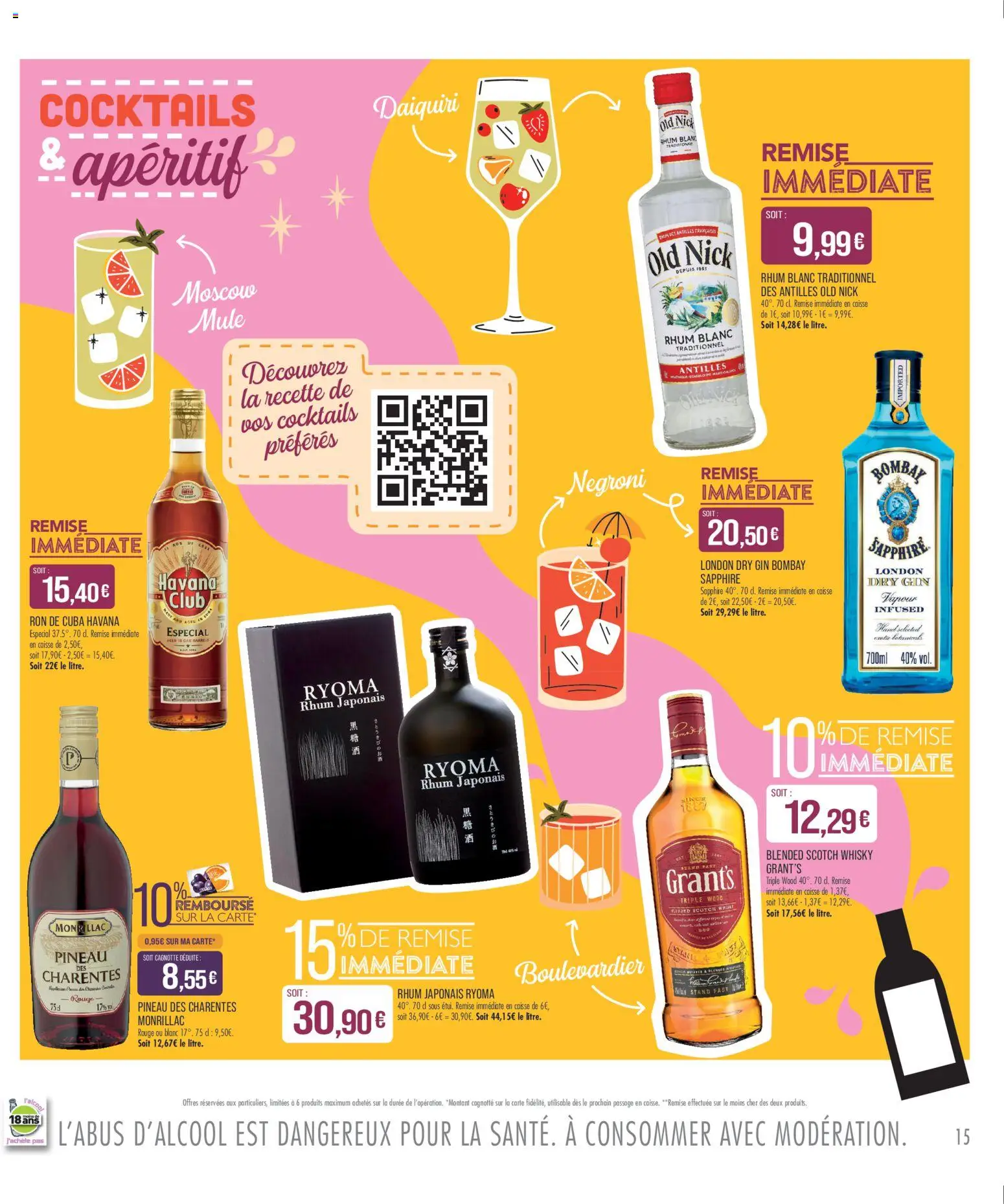 {H1} | Page: 15 | Produits: Whisky, Rhum, Rhum blanc traditionnel, Gin