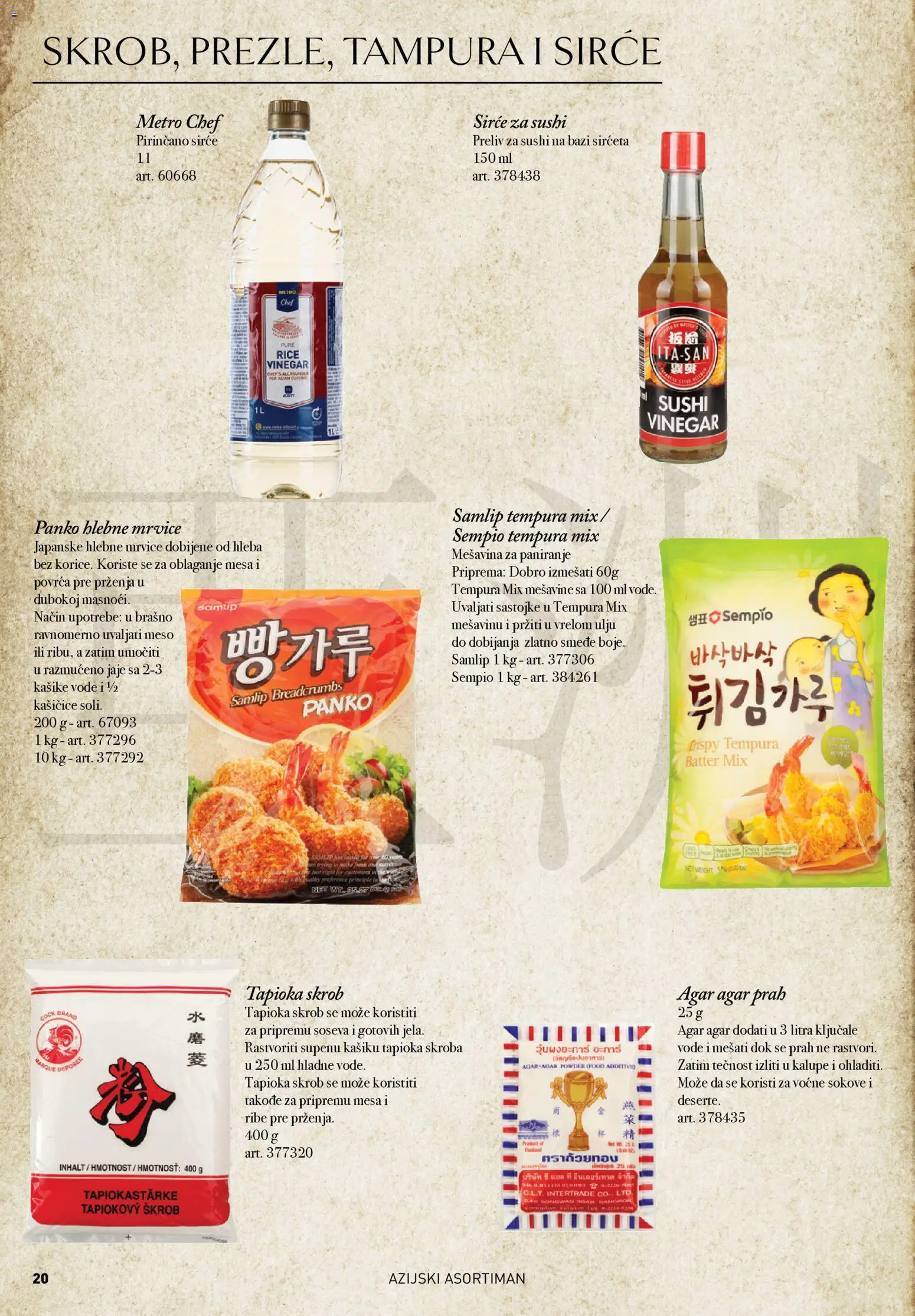 Metro katalog - važi od 09.12.2025 | Strana: 20 | Proizvode: Brašno, Sirće