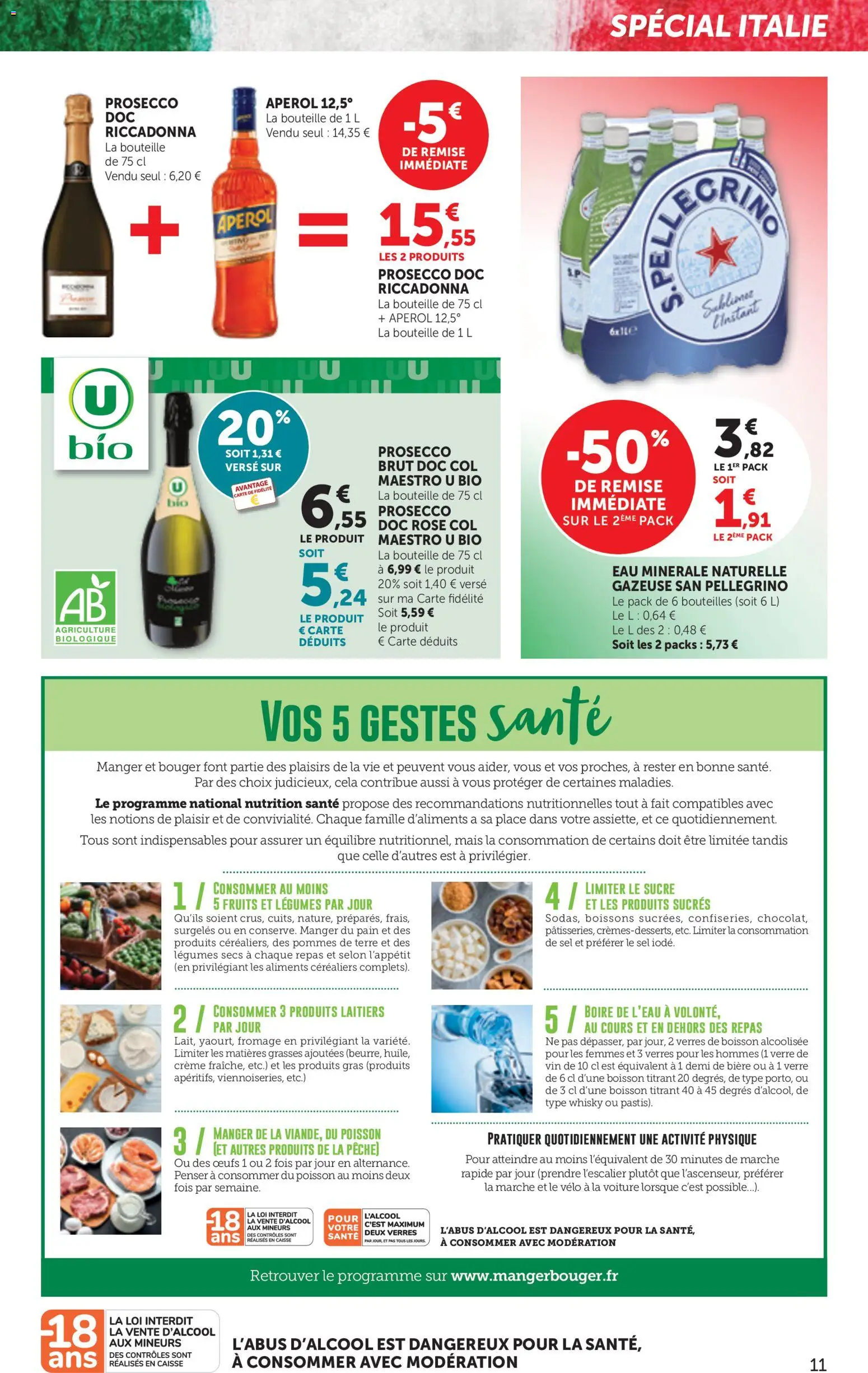 {H1} | Page: 11 | Produits: Eau minérale naturelle, Fromage, Bière, Crème