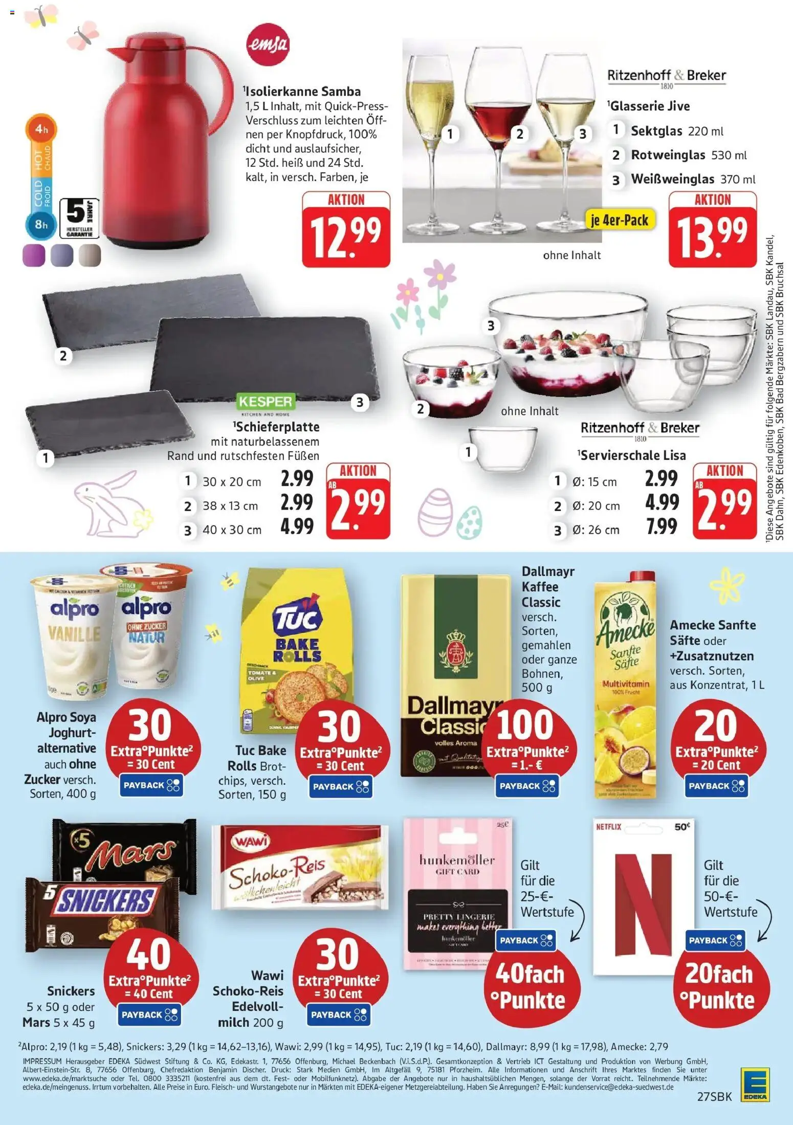 Edeka prospekt Walldorf	 – gültig ab 30.03.2026 | Seite: 27 | Produkte: Milch, Joghurt, Zucker, Brot