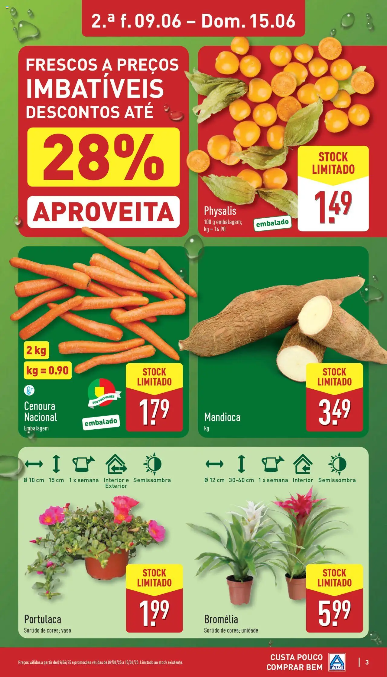 Aldi folheto │ válido de 09.06.2025 | Página: 3 | Produtos: Vaso, Cenoura