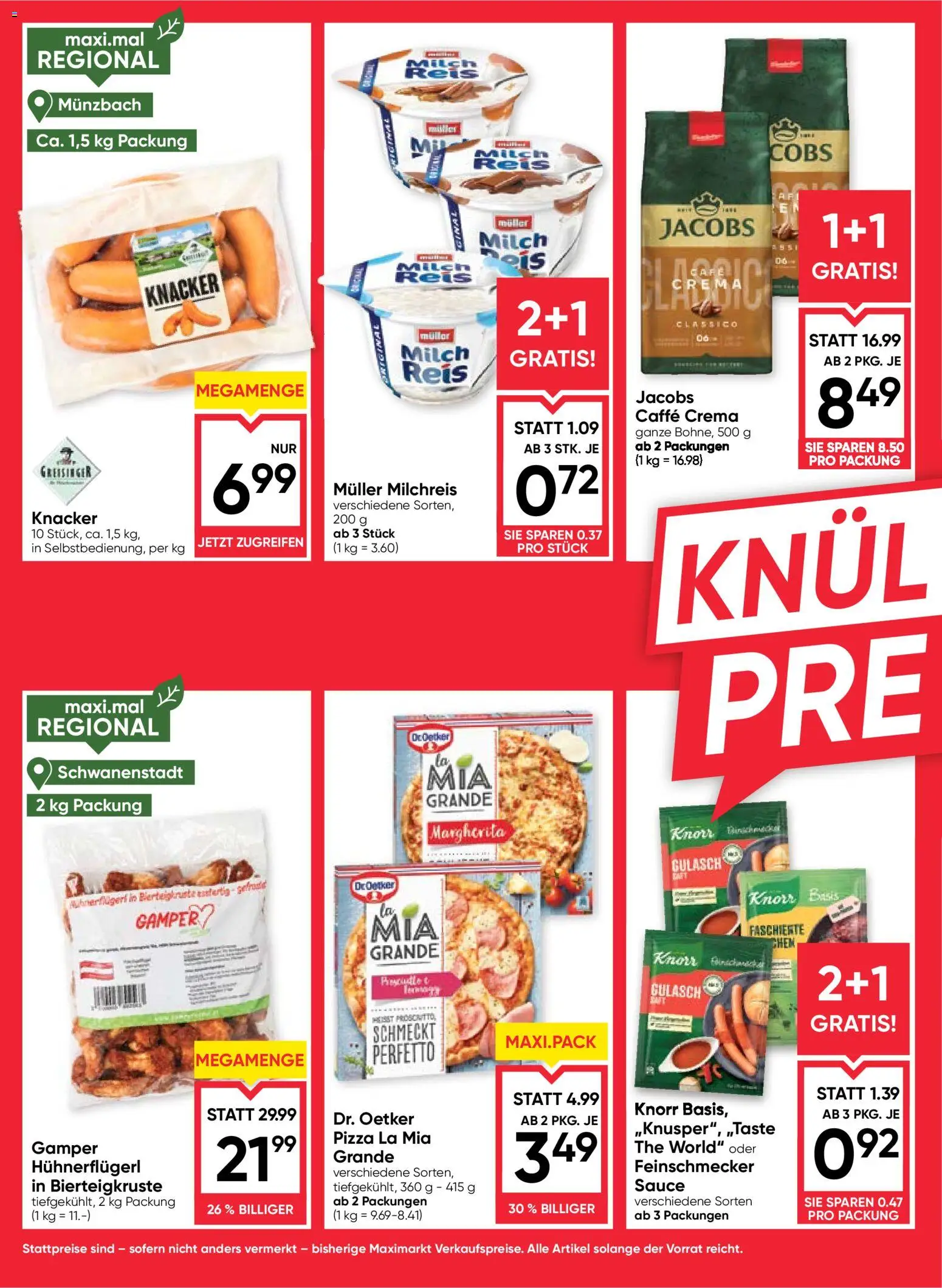 Maximarkt Flugblatt gültig ab 30.04.2026 | Seite: 4 | Produkte: Milch, Pizza, Reis