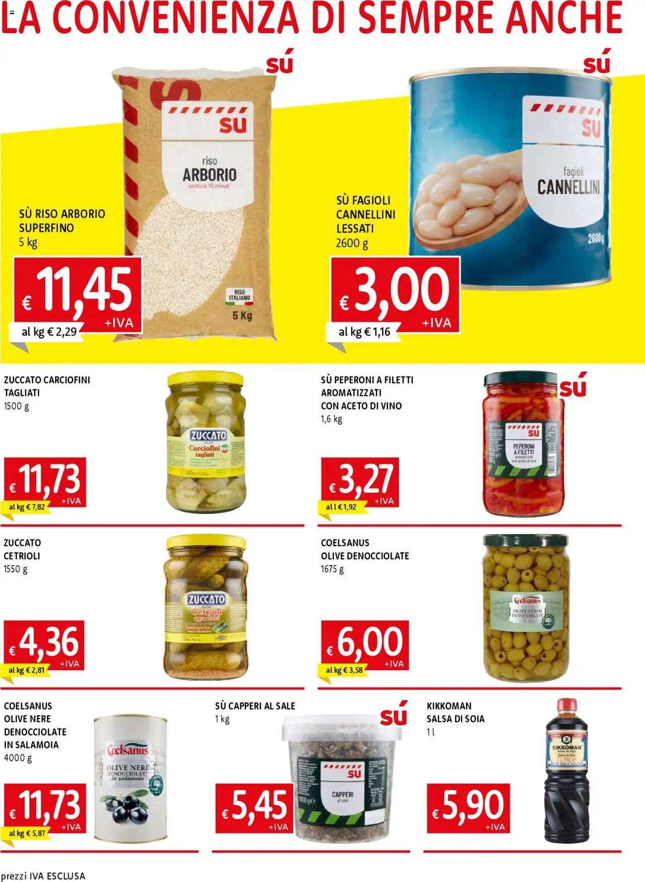 Volantino Famila del 07.08.2025 | Pagina: 4 | Prodotti: Cetrioli, Cannellini, Sale, Vino