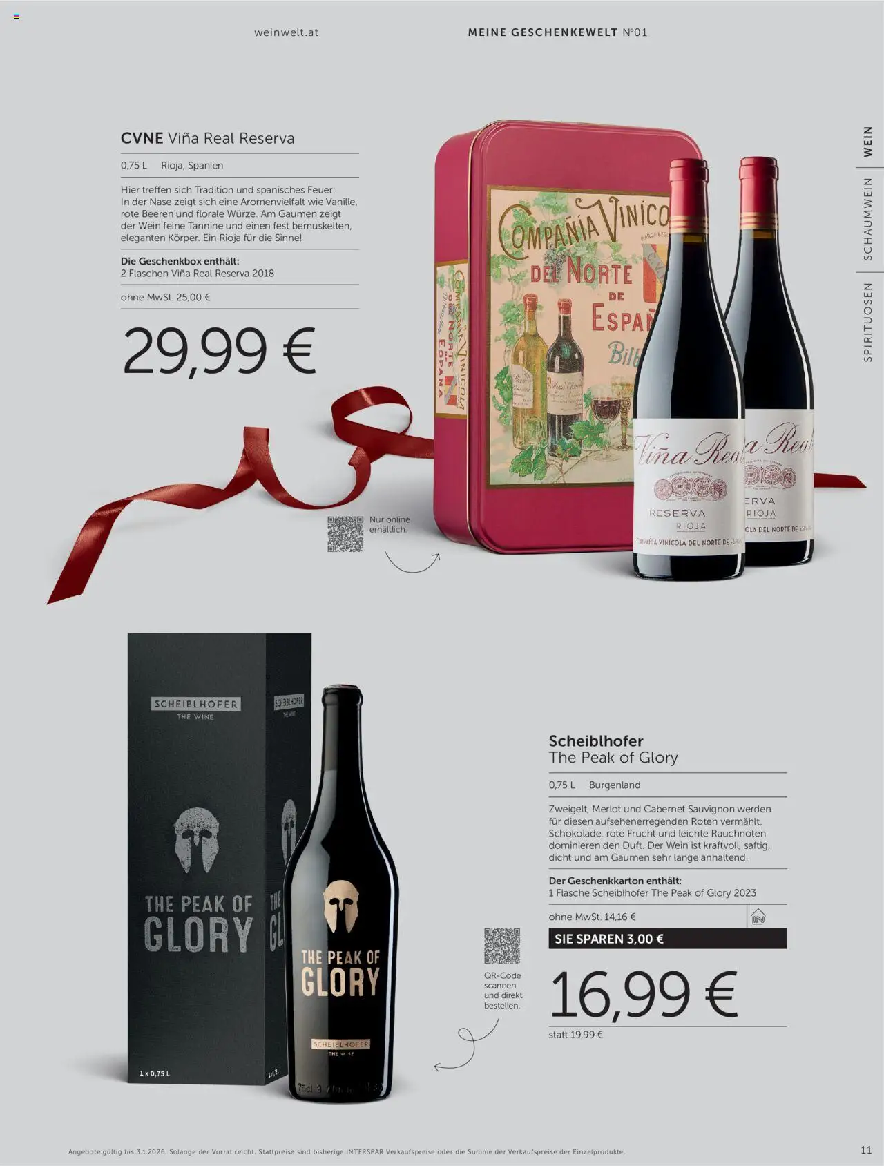 Interspar Geschenkewelt  gültig ab 08.10.2025 | Seite: 11 | Produkte: Wein