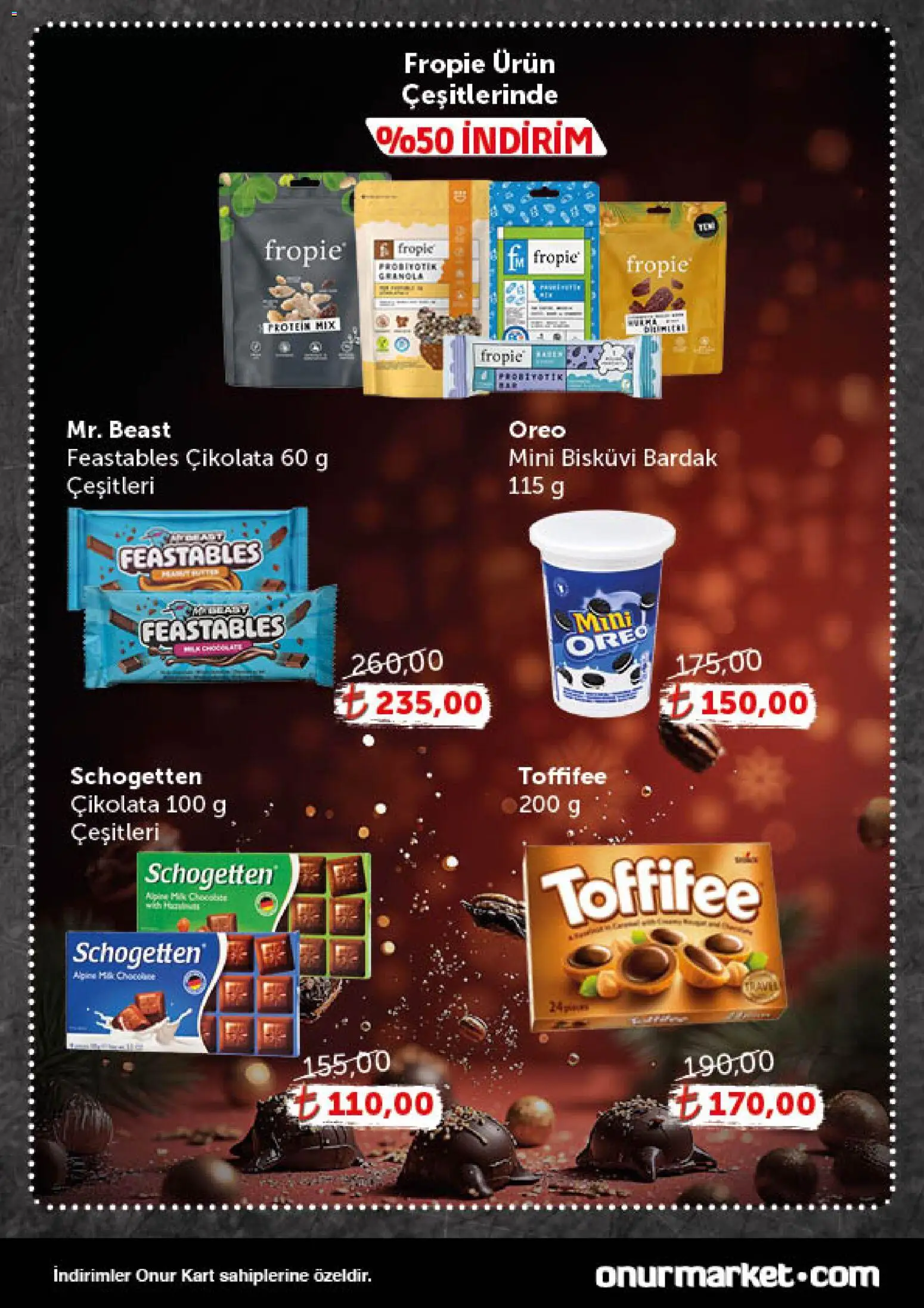 Onur Market Katalog - Gurme - 16.12.2025 tarihinden itibaren geçerlidir | Sayfa: 4 | Ürünler: Çikolata, Zselatin, Bisküvi