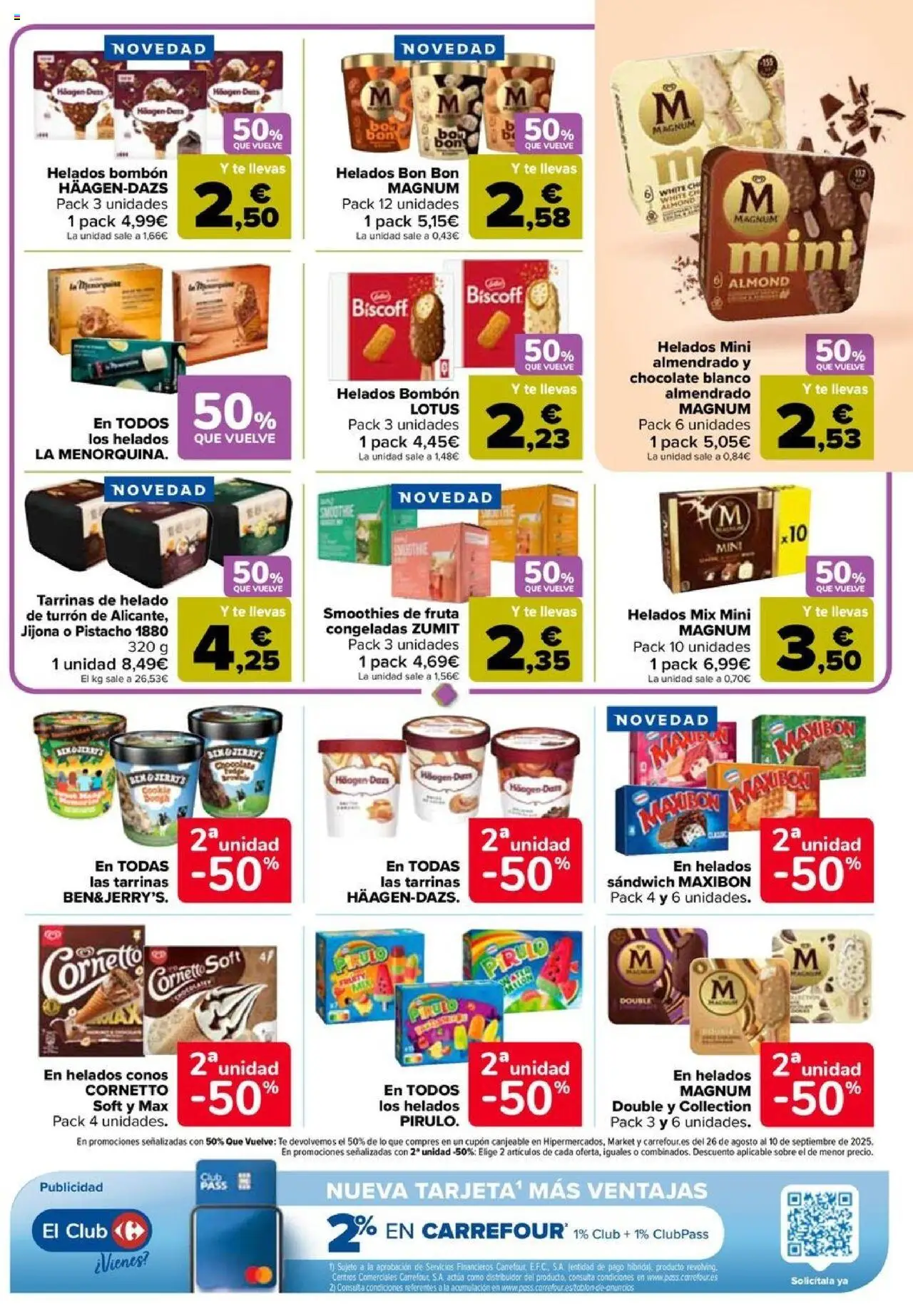Carrefour folleto │ válido desde el 08.08.2025 | Página: 21 | Productos: Chocolate, Té, Helado