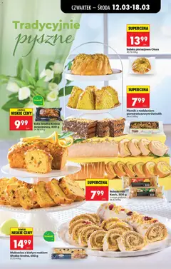 Pogląd oferty "Babka pistacjowa Olsza, Pistachio babka cake" - ważna od 12.03.2026 | Strona: 57 | Produkty: Rolada, Piernik, Babka