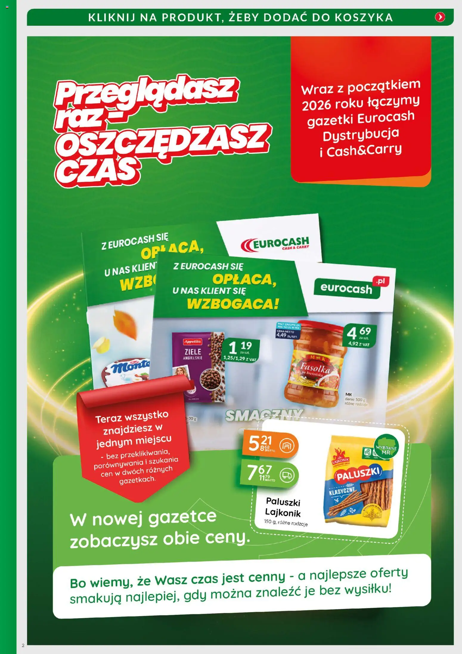 Eurocash Gazetka - Ofensywa Cenowa Spożywcza od 30.11.2025 | Strona: 2 | Produkty: Paluszki