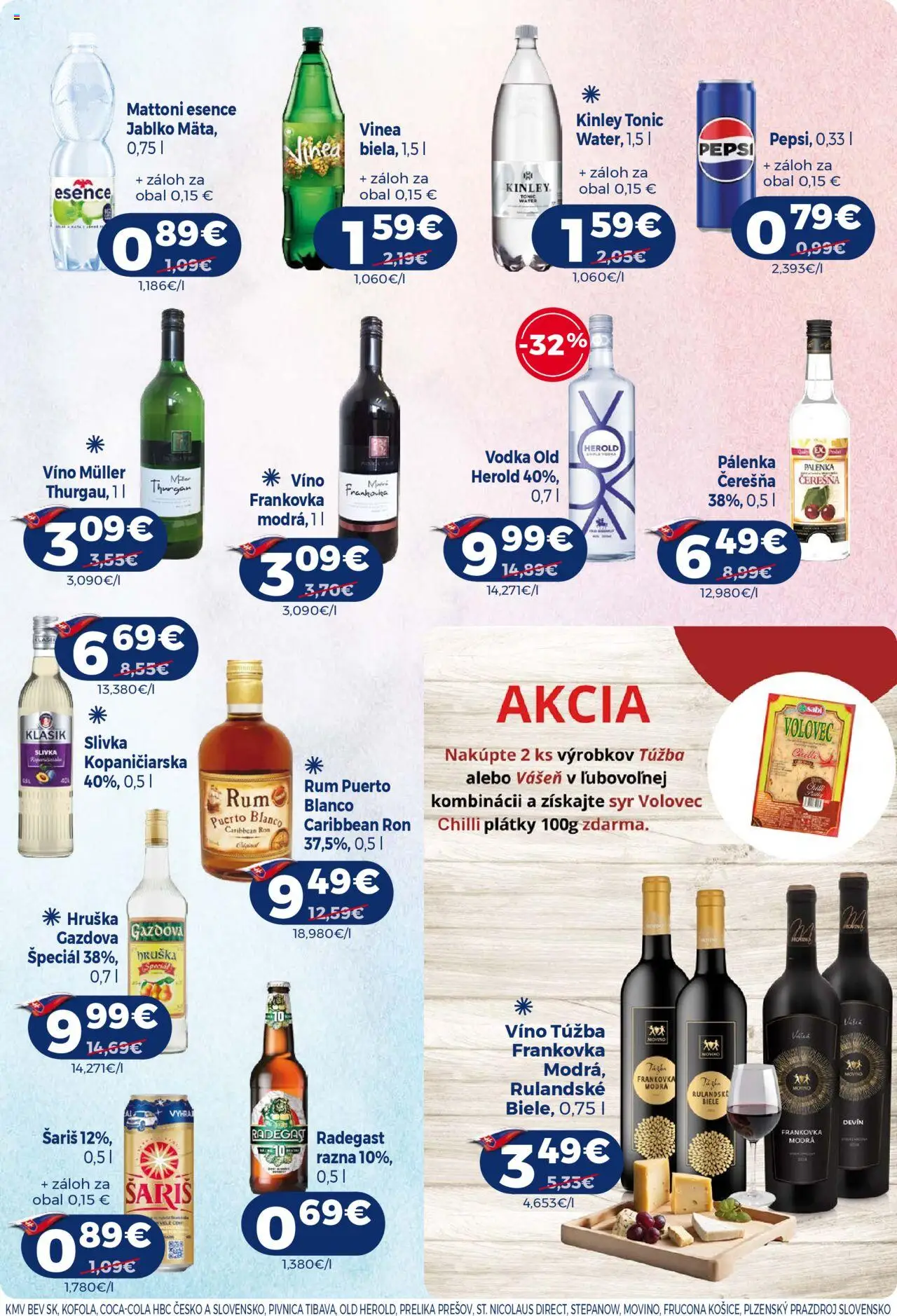 Milk Agro leták │ platný od 13.08.2025 | Strana: 14 | Produkty: Syr, Víno, Radegast, Vodka