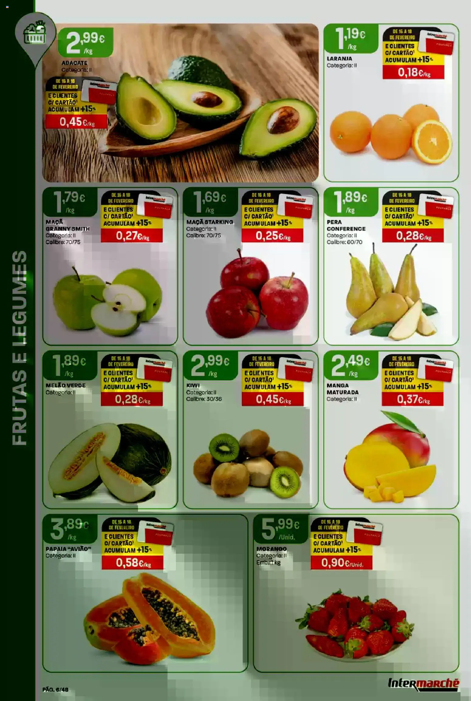 Intermarché folheto │ válido de 12.02.2026 | Página: 6 | Produtos: Maça, Abacate, Melão, Kiwi