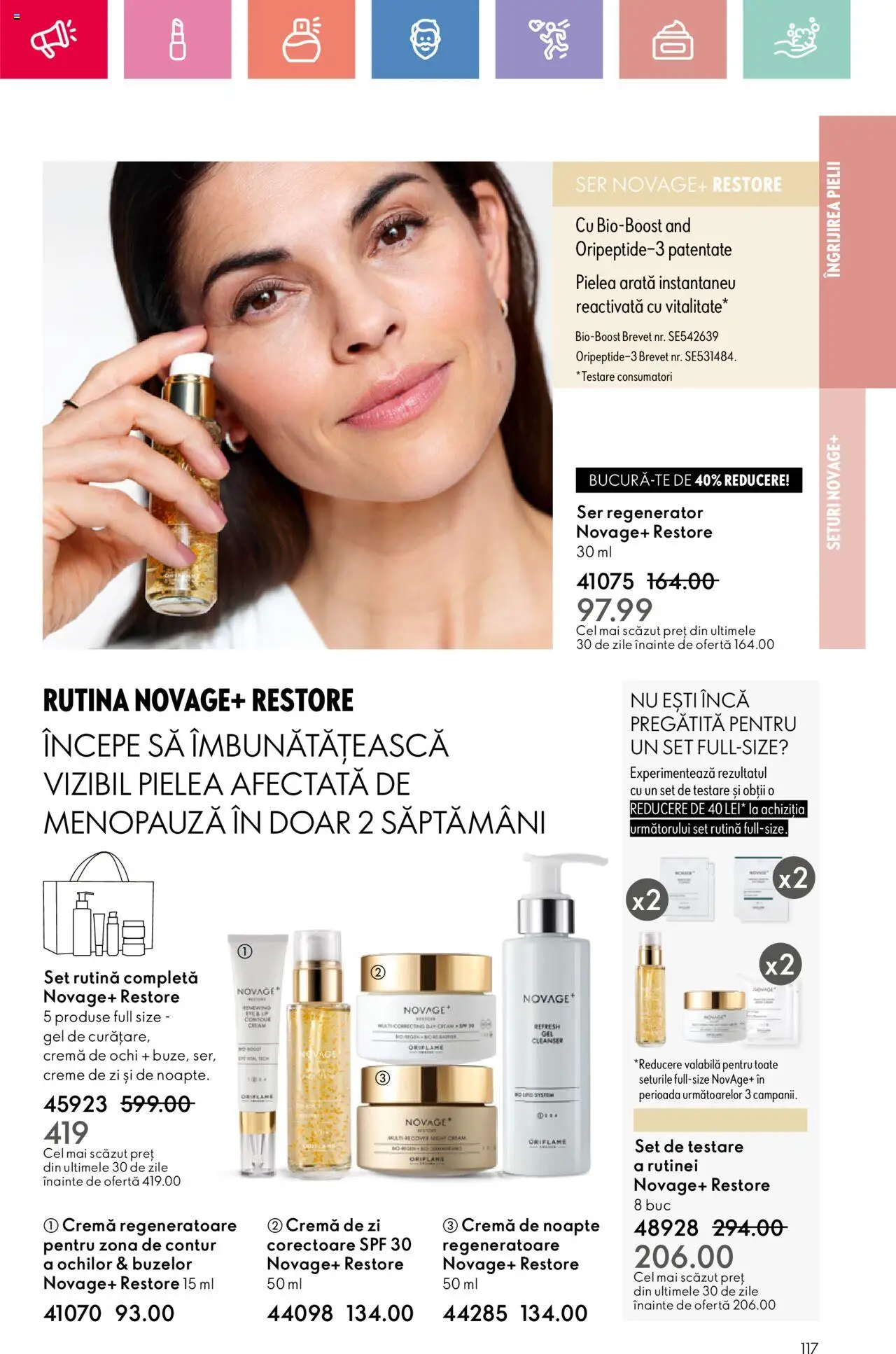 Noul catalog Oriflame – valabil de la 06.07.2025 | Pagină: 117 | Produse: Cremă de zi, Cremă de noapte, Cremă