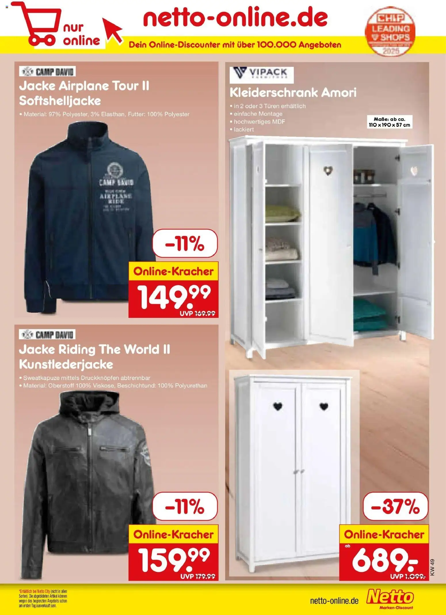 Netto Marken-Discount prospekt Jüchen	 – gültig ab 01.12.2025 | Seite: 58 | Produkte: Kleiderschrank, Jacke