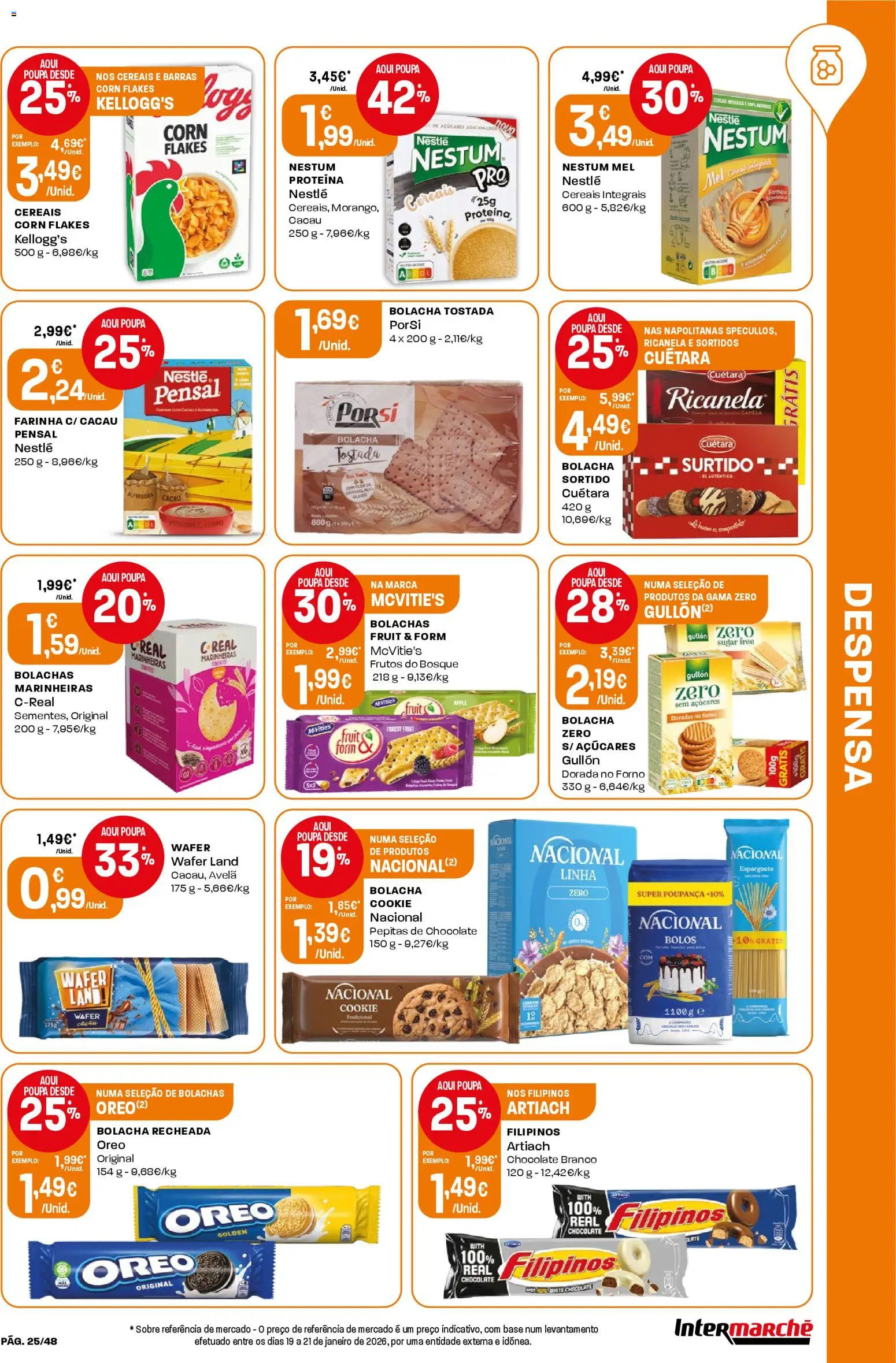 Intermarché folheto │ válido de 26.02.2026 | Página: 25 | Produtos: Forno, Ferro, Chocolate, Cereais