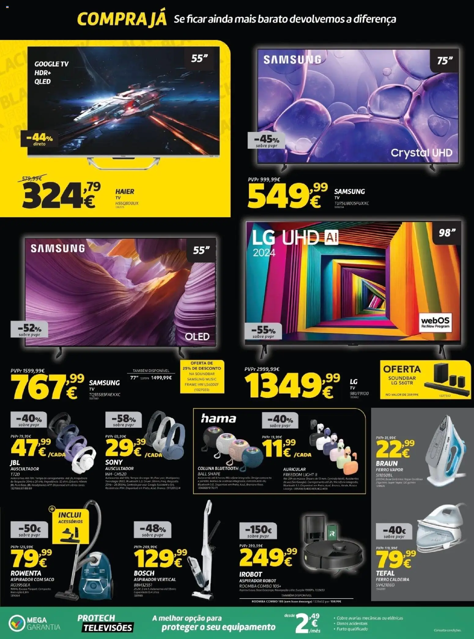 Radio Popular - Black Friday  │ válido de 04.11.2025 | Página: 5 | Produtos: Ferro, Aspirador, Base, Soundbar