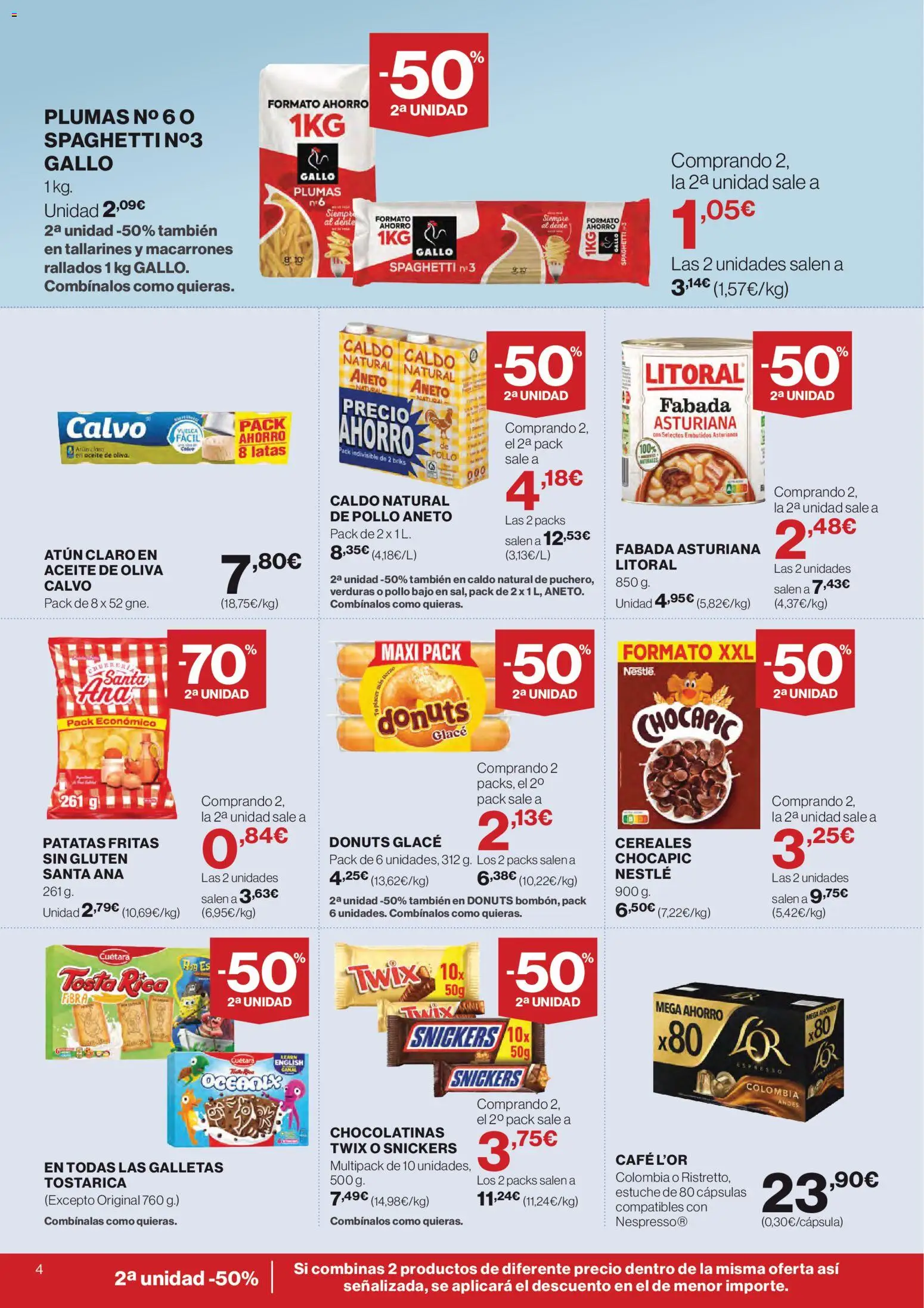 Hipercor catálogo │ válido desde el 12.03.2026 | Página: 4 | Productos: Chocolatinas, Aceite, Cereales, Aceite de oliva