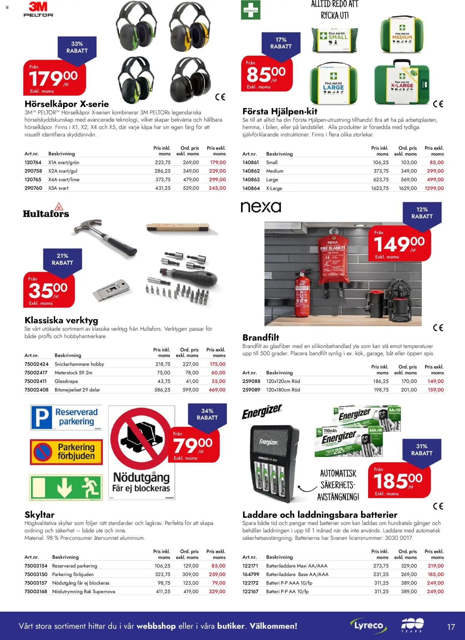 Lyreco reklamblad aktuell från 06.04.2026 | Sida: 17 | Produkter: Batterier, Batteri, Laddare