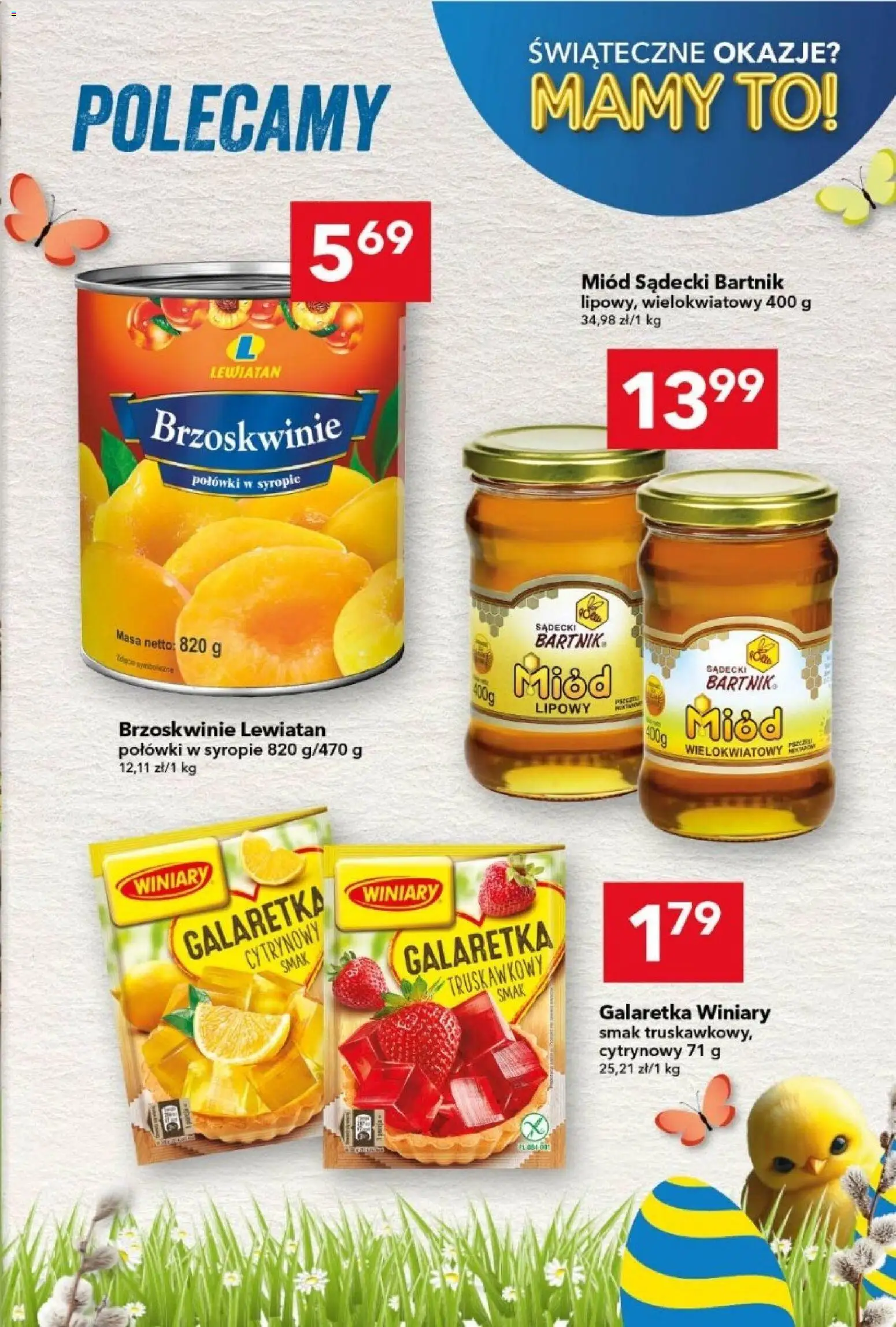 Lewiatan gazetka od 26.03.2026 | Strona: 15 | Produkty: Miód, Galaretka, Brzoskwinie