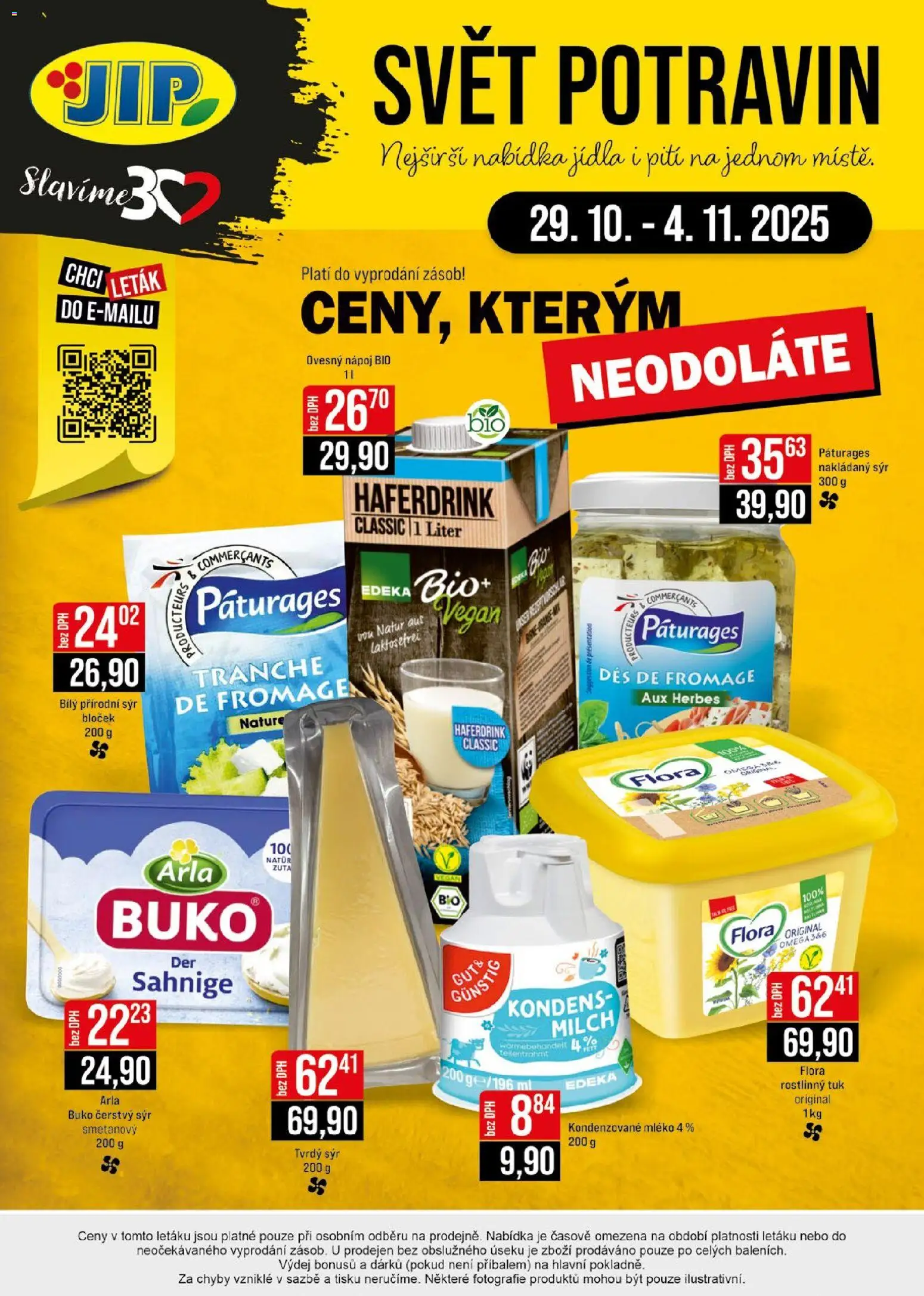 Jip leták - Cash & Carry od 29.10.2025 | Strana: 24 | Produkty: Vegan, Ovesný nápoj, Kondenzované mléko, Tvrdý sýr