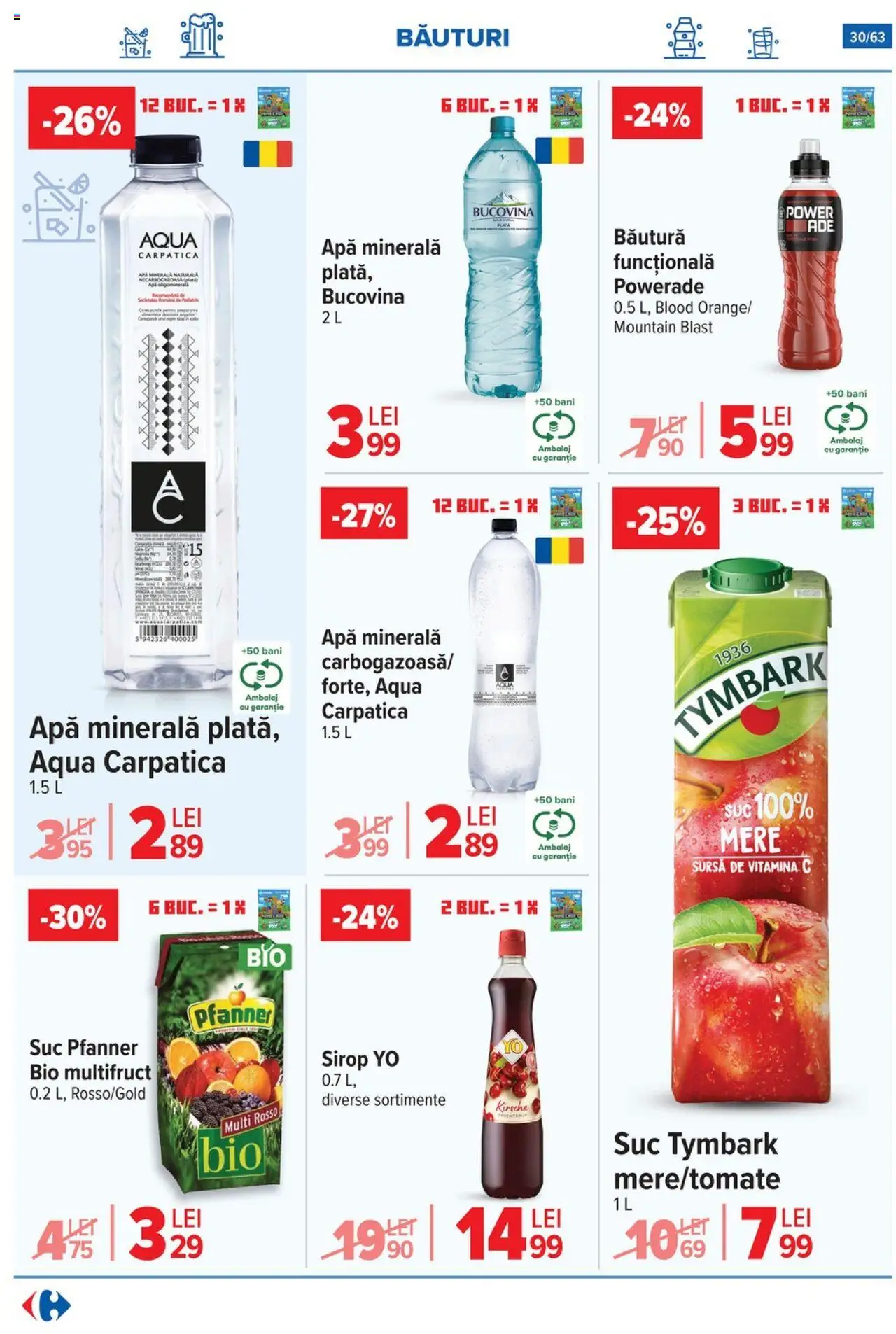 Noul catalog Carrefour – valabil de la 01.10.2025 | Pagină: 31 | Produse: Yazı tahtası kalemi, Suc, Mere, Apă