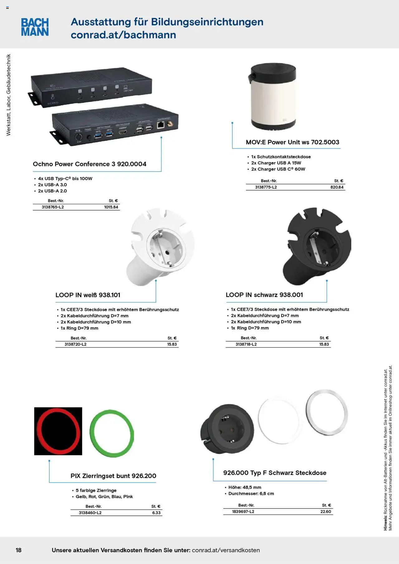 Conrad Education gültig ab 03.10.2025 | Seite: 18 | Produkte: USB, Steckdose