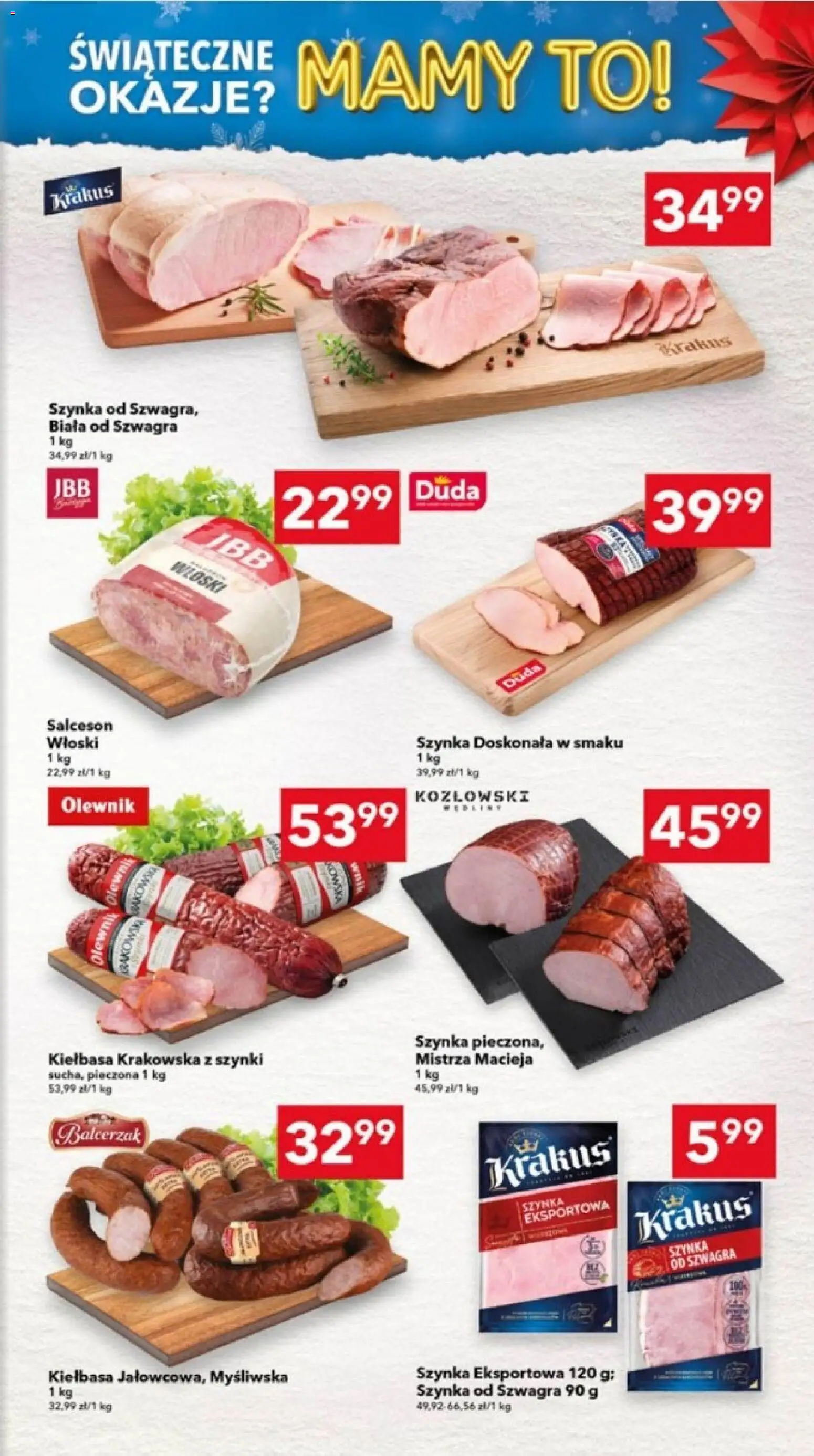 Lewiatan gazetka - Ostrów Wielkopolski od 04.12.2025 | Strona: 3 | Produkty: Kiełbasa, Myśliwska, Szynka, Kiełbasa krakowska