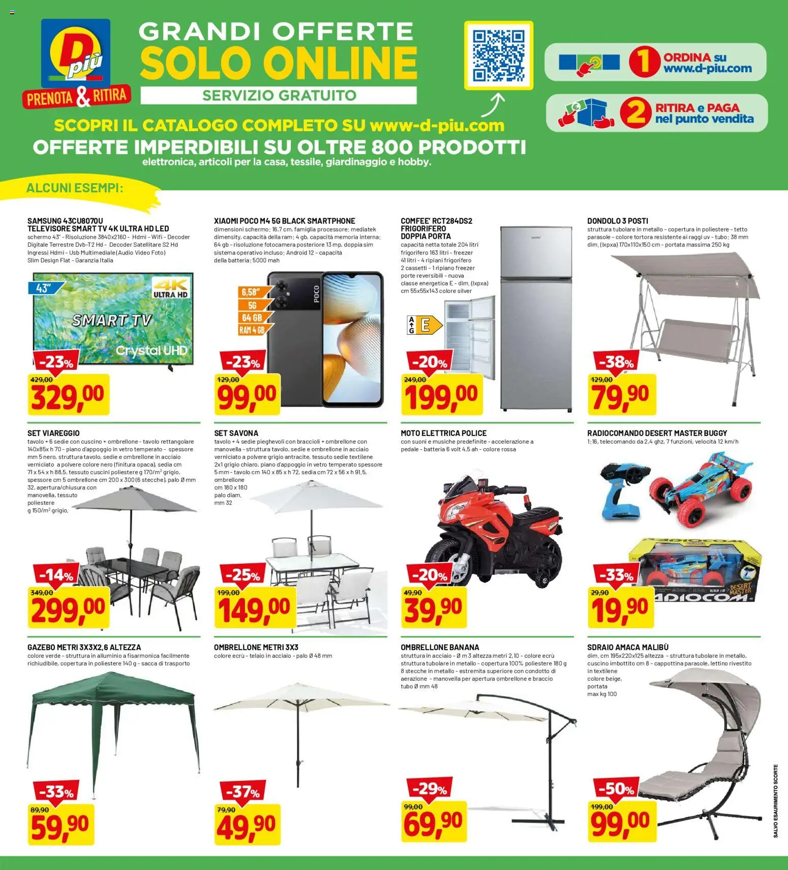 Volantino D Più del 26.03.2026 | Pagina: 23 | Prodotti: Ripiano, Dondolo, Freezer, Cuscino