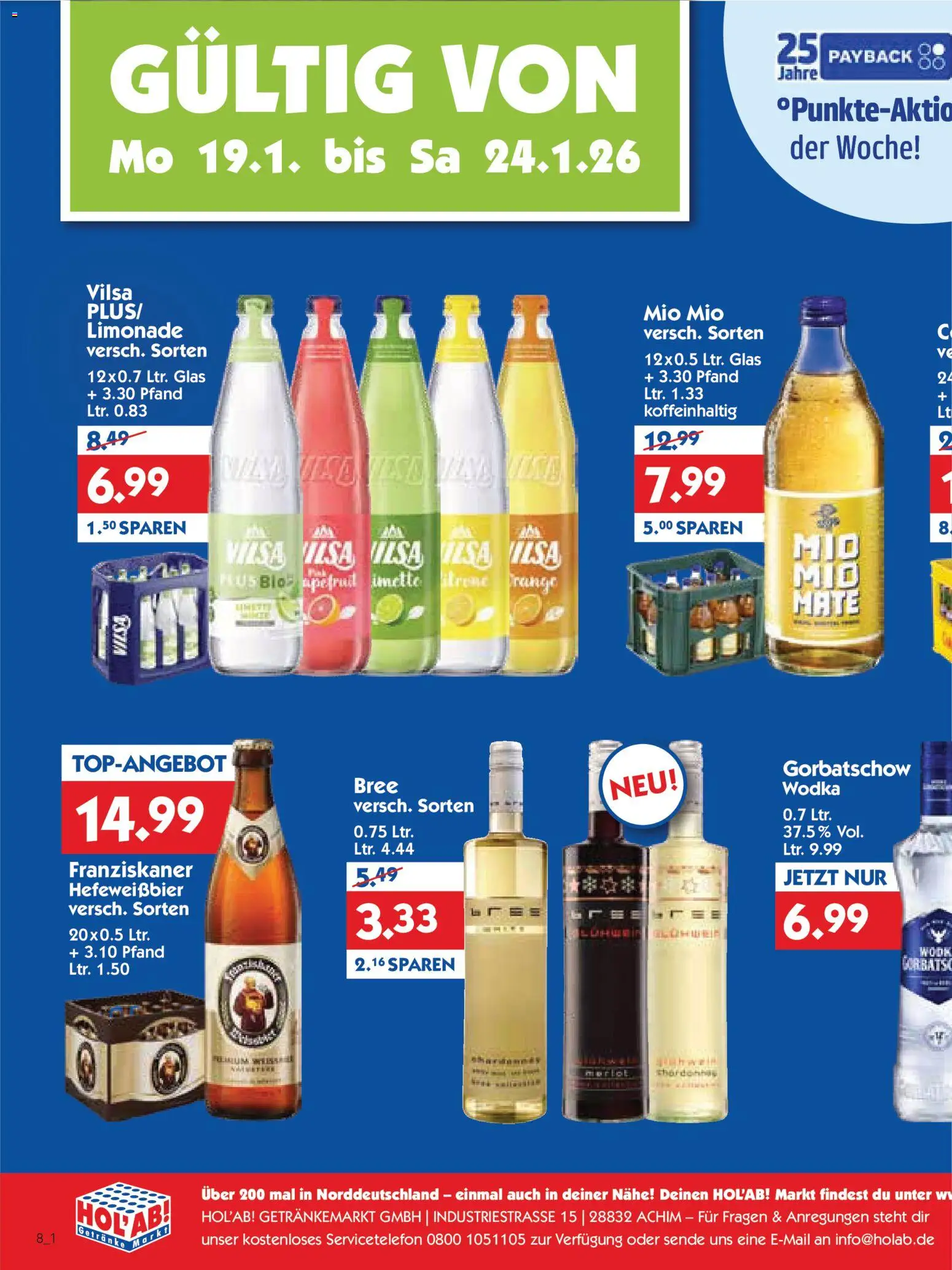 HOL’AB! Prospekt 	 – gültig ab 19.01.2026 | Seite: 2 | Produkte: Franziskaner, Bree, Limonade, Wodka