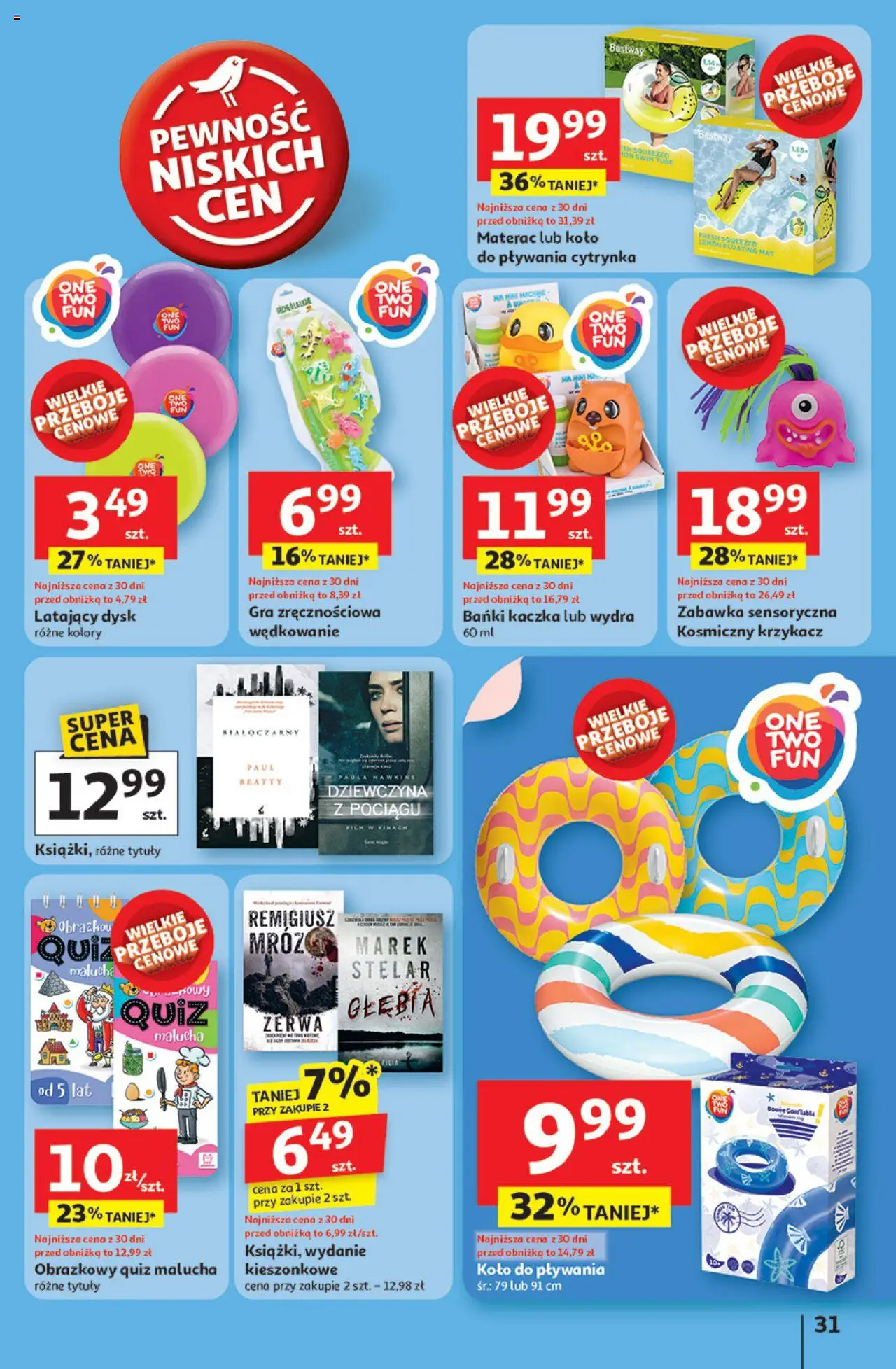 Auchan Gazetka - Jak Pragnę Lata Hipermarket od 20.06.2025 | Strona: 33 | Produkty: Gra, Dysk, Kaczka, Książki