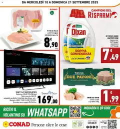 Volantino Conad del 10.09.2025 | Pagina: 32 | Prodotti: Petto di Pollo, Pane, Olio, TV