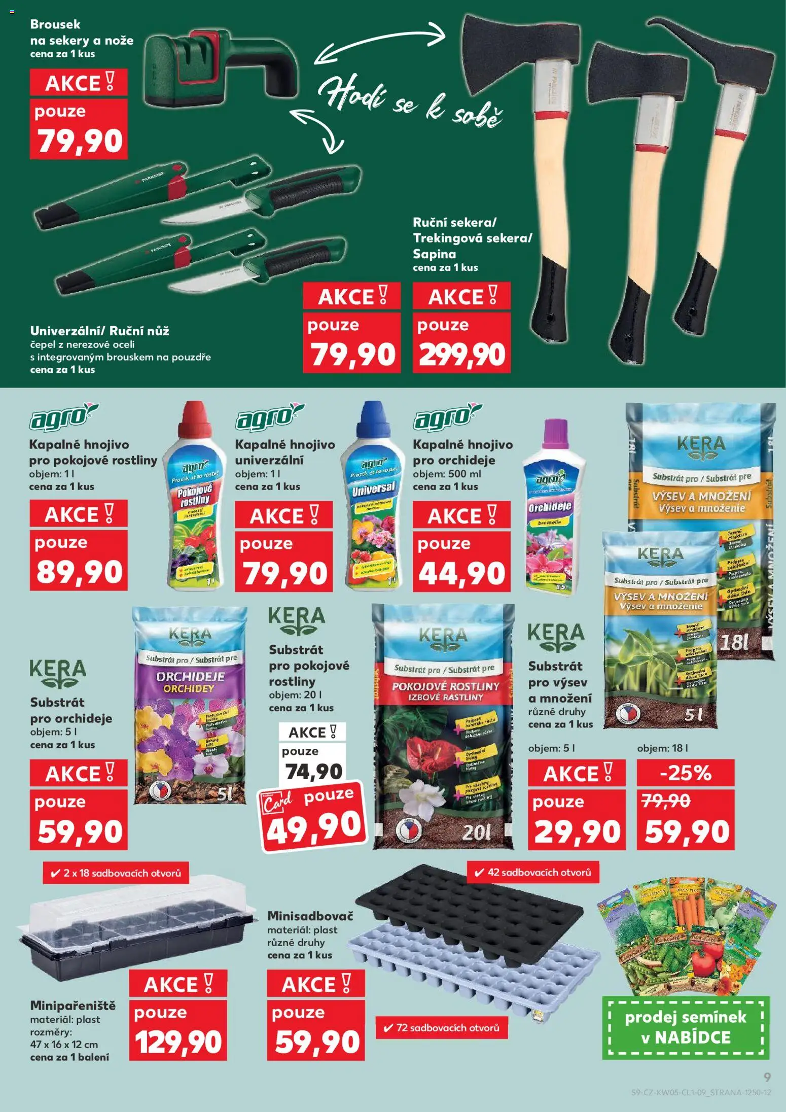 Kaufland leták - Praha 4 od 28.01.2026 | Strana: 9 | Produkty: Minipařeniště, Substrát, Rostliny, Pokojové rostliny