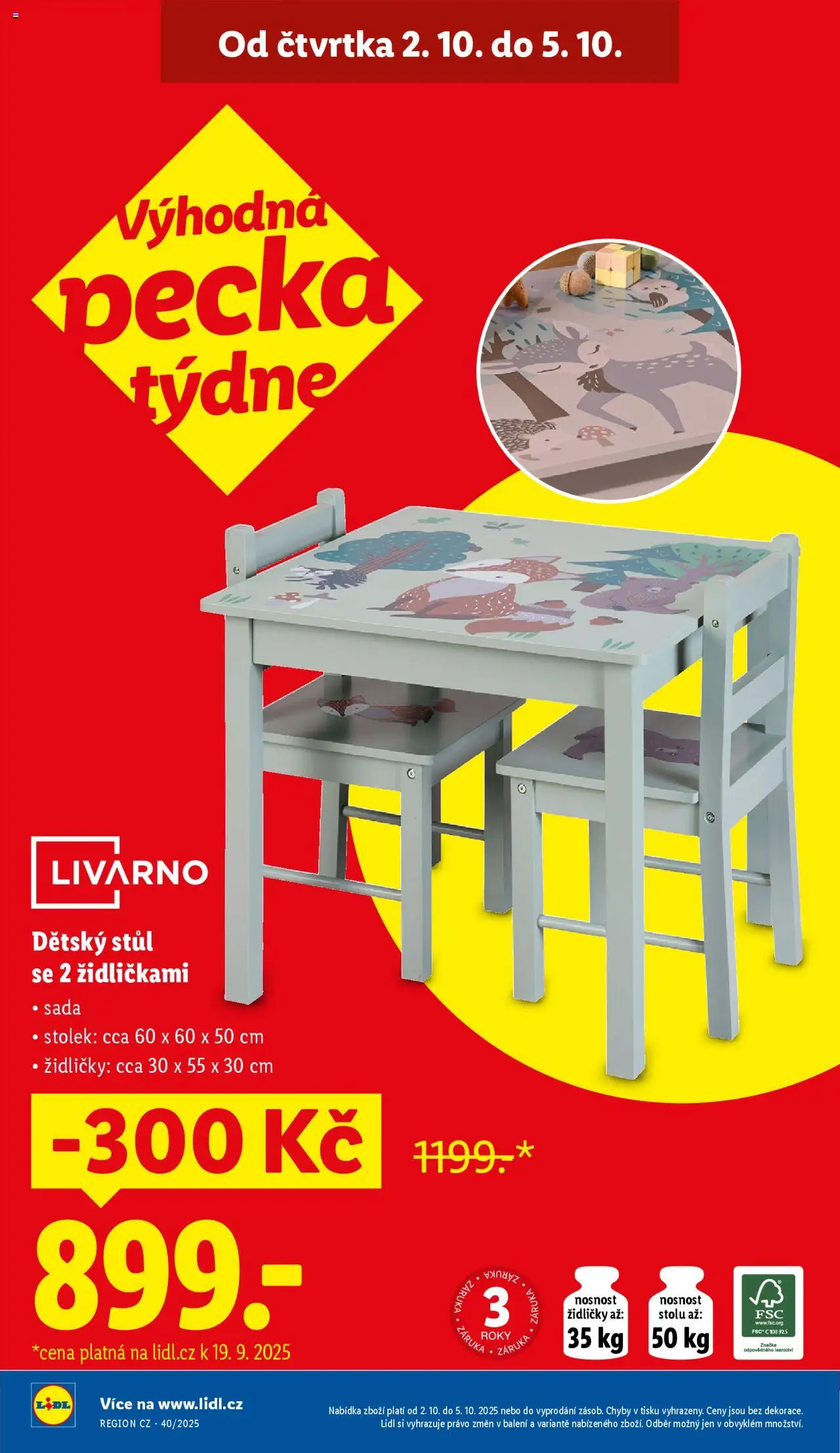 Lidl leták od 02.10.2025 | Strana: 6 | Produkty: Dětský stůl, Stolek, Stůl