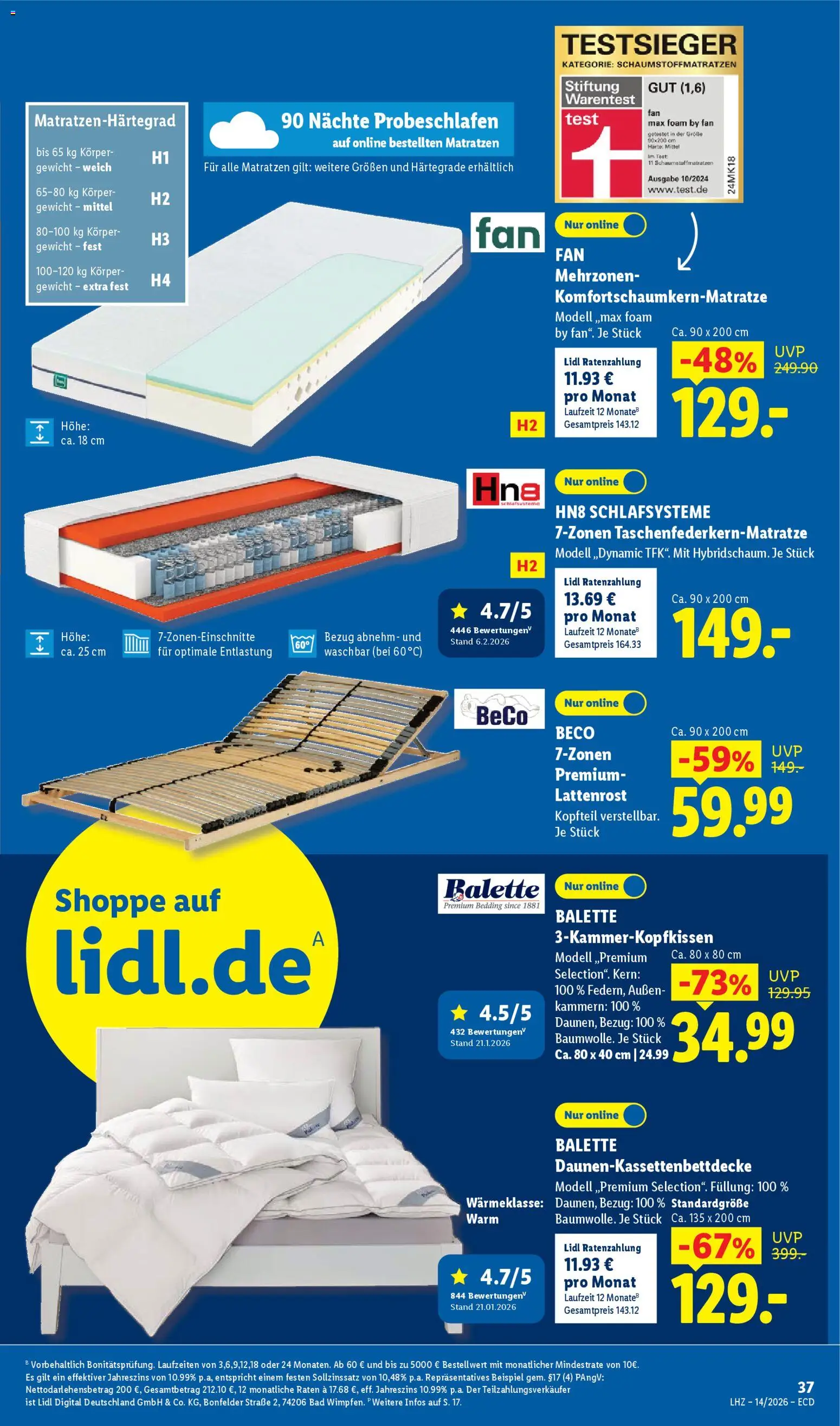 Lidl Prospekt – gültig ab 30.03.2026 | Seite: 13 | Produkte: Gewicht, Lattenrost, Bad