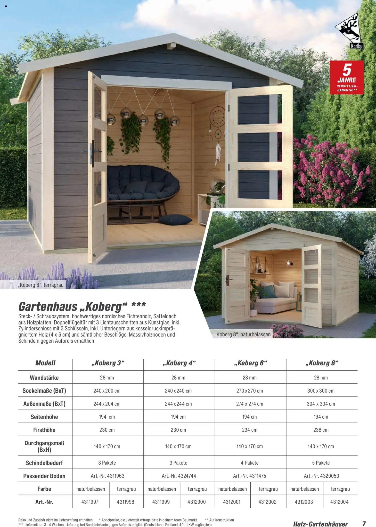 Toom Baumarkt Gartenhäuser & Carports 2026 – gültig ab 20.02.2026 | Seite: 7