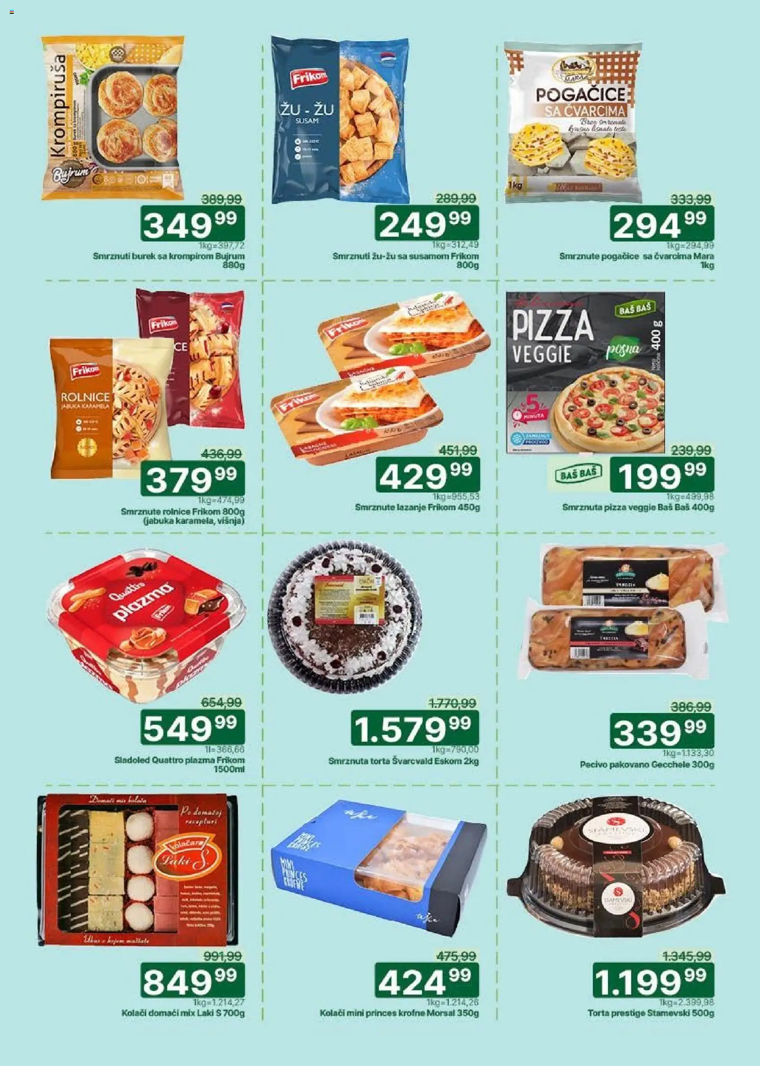 Univerexport katalog - važi od 05.01.2026 | Strana: 11 | Proizvode: Sladoled, Višnja, Lazanje, Pecivo