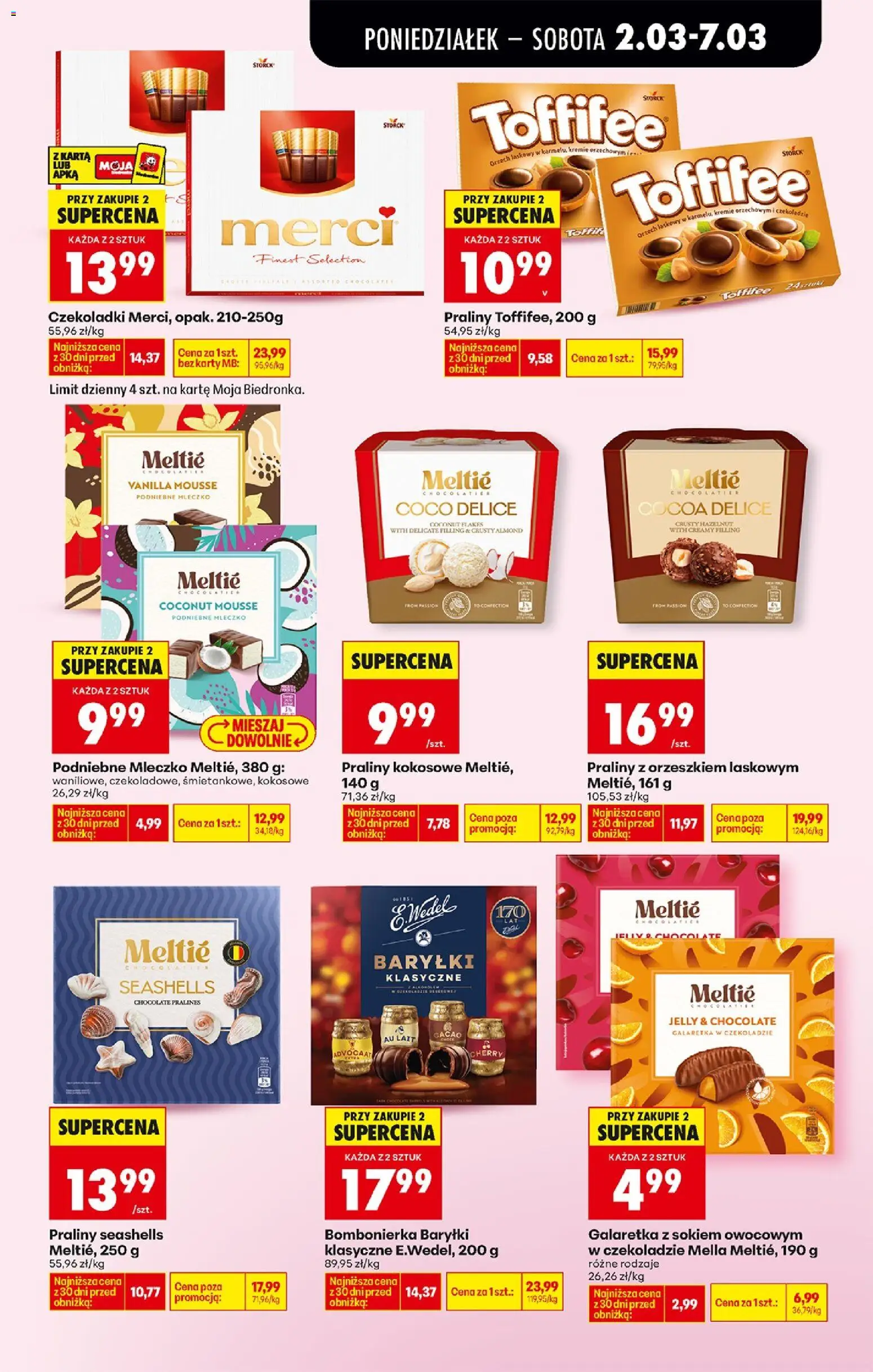 Biedronka Polsko leták od 02.03.2026 | Strana: 29 | Produkty: Finest, Med, Merci, Karty